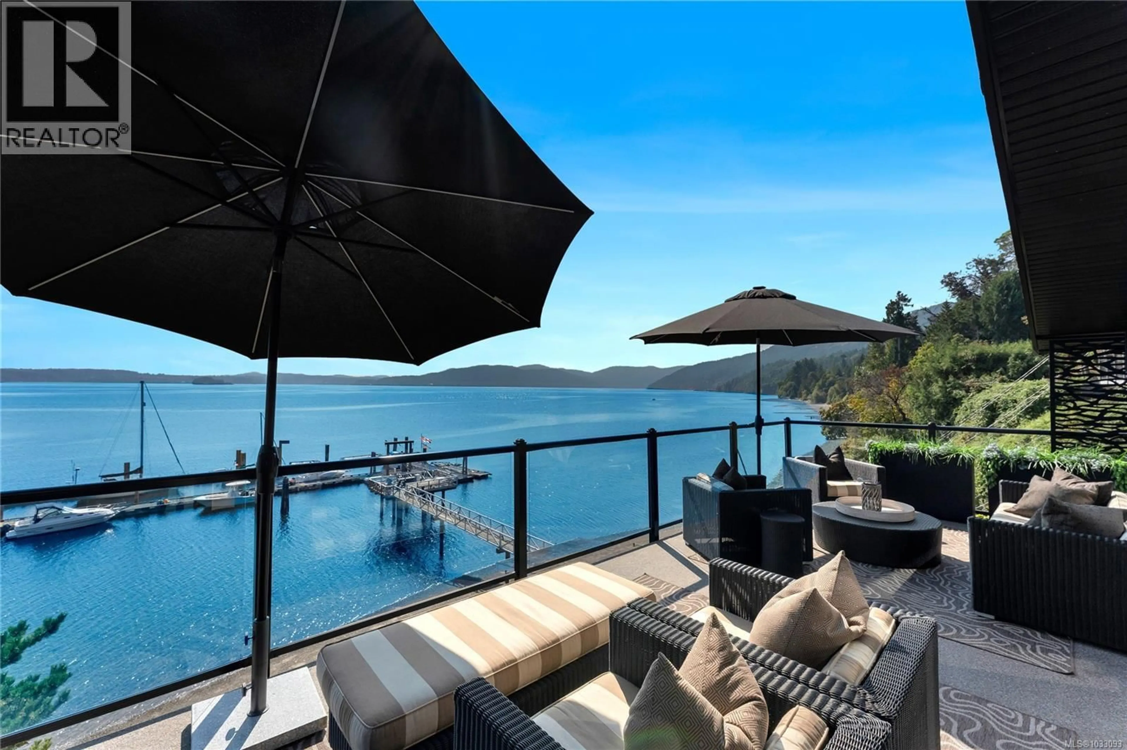 Patio, water/lake/river/ocean view for 4 - 1723 SANDY BEACH ROAD, Mill Bay British Columbia V0R2P4