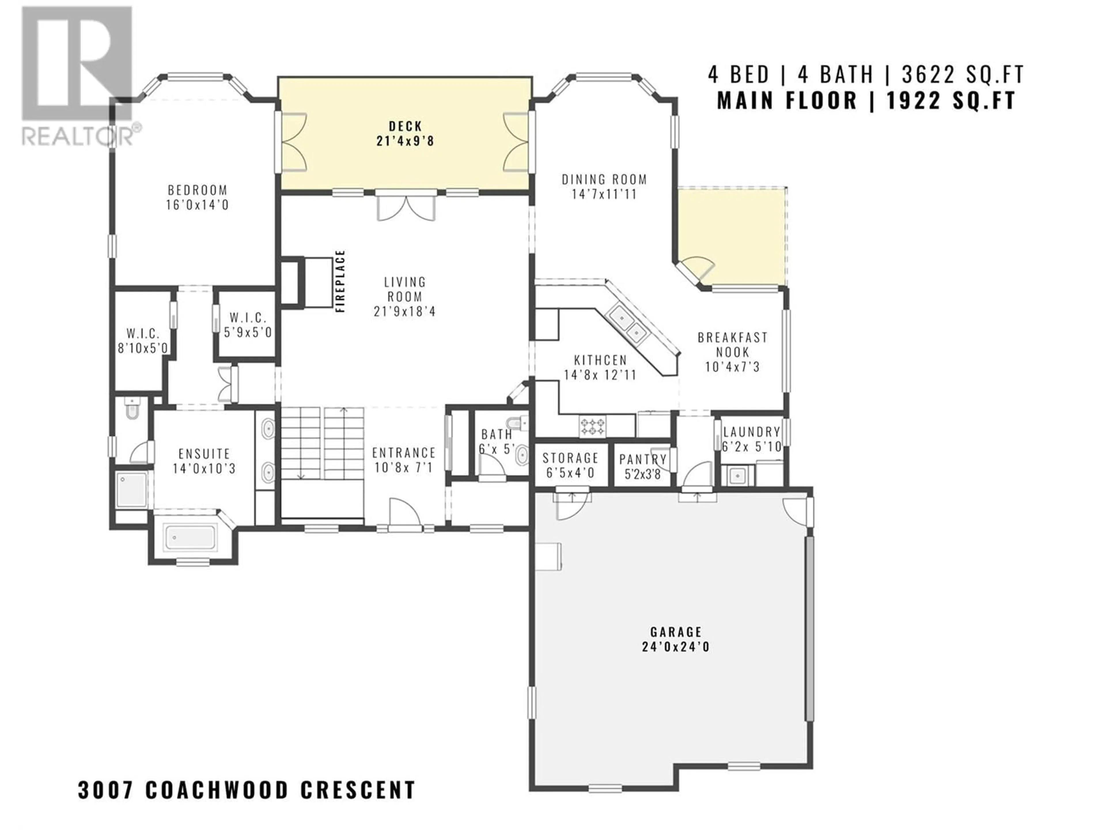 Floor plan for 3007 Coachwood Crescent, Coldstream British Columbia V1B3Y4