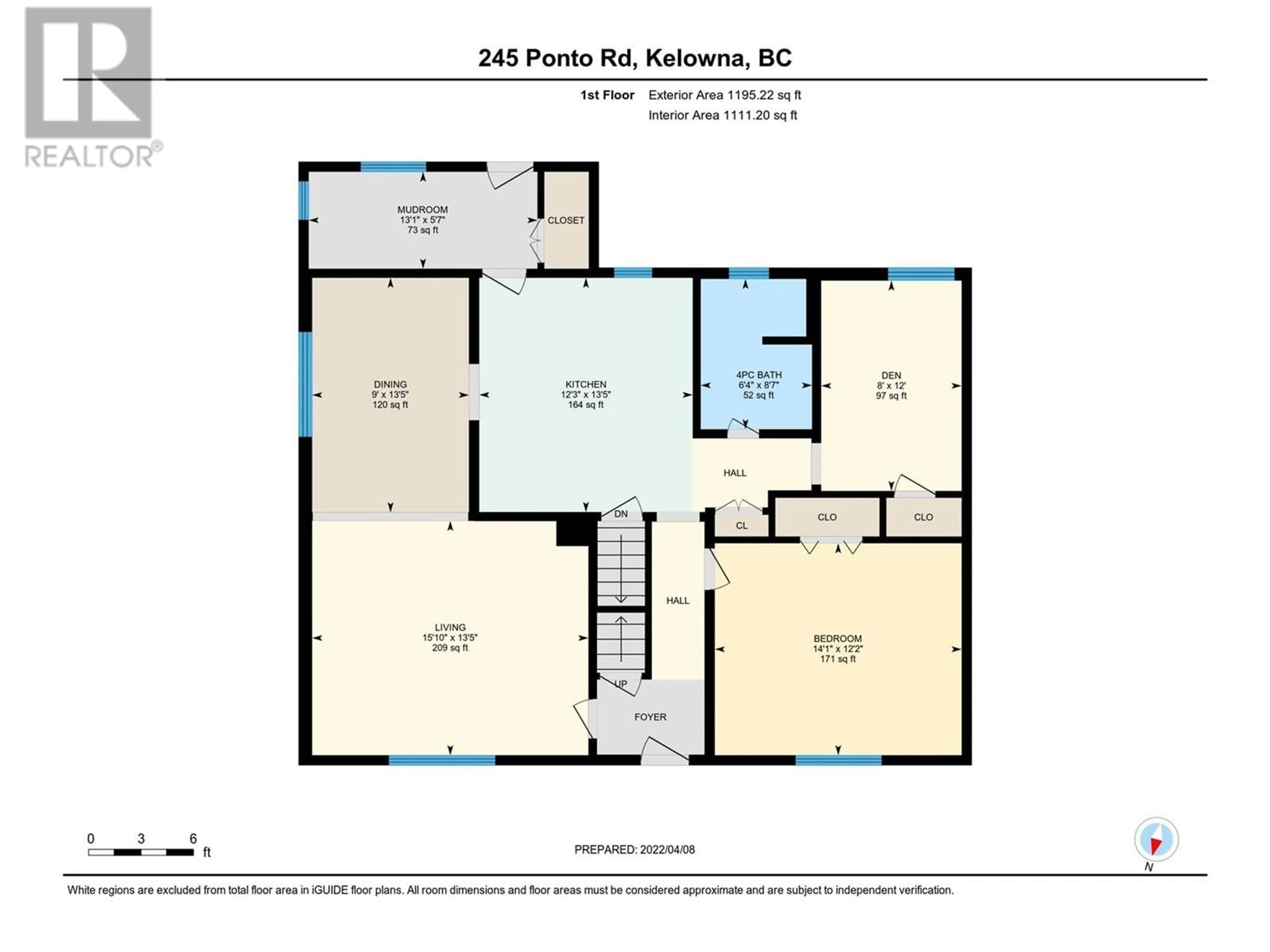 Floor plan for 245 Ponto Road, Kelowna British Columbia V1X2G2