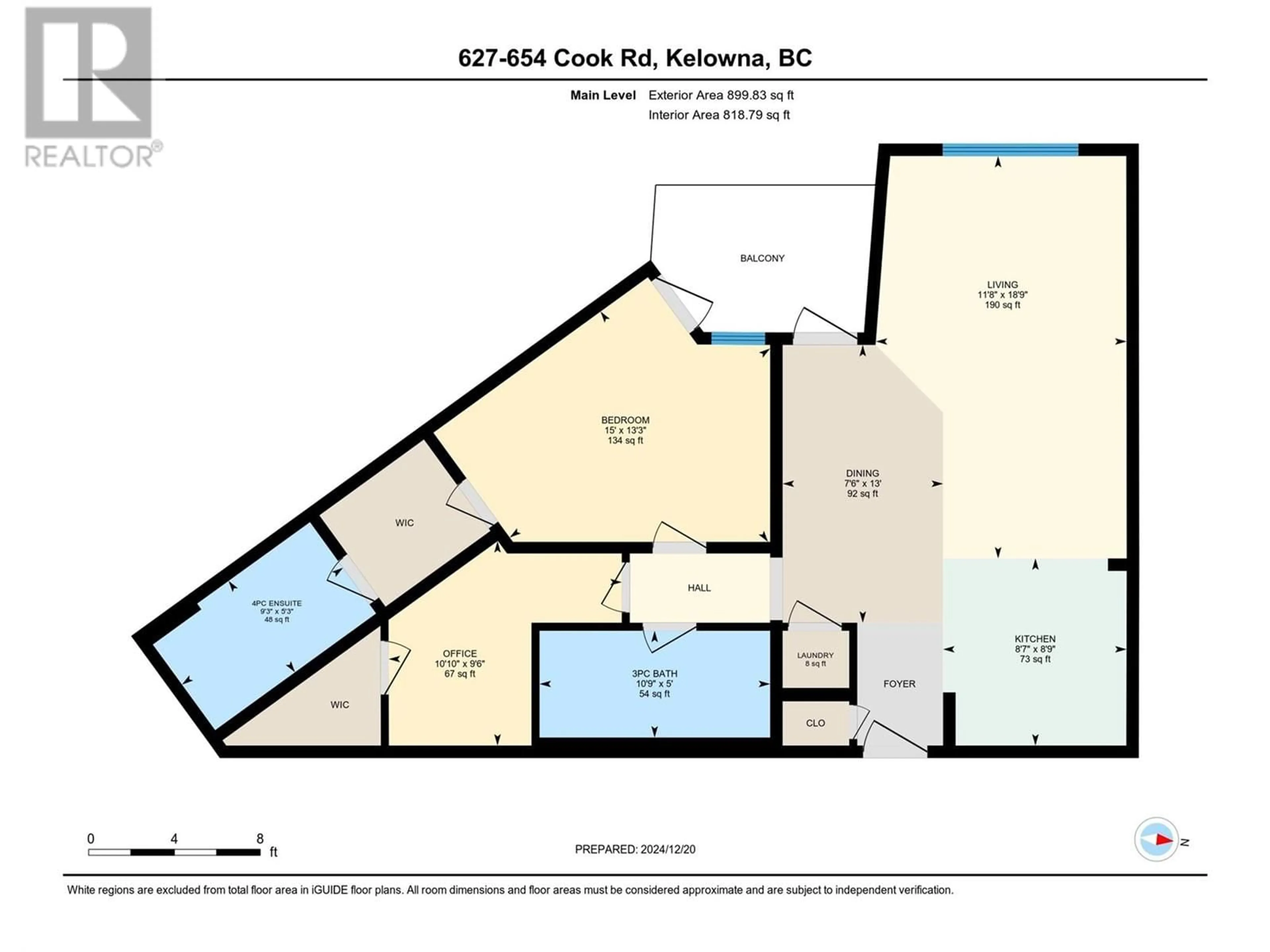 Floor plan for 654 Cook Road Unit# 627, Kelowna British Columbia V1W3G7