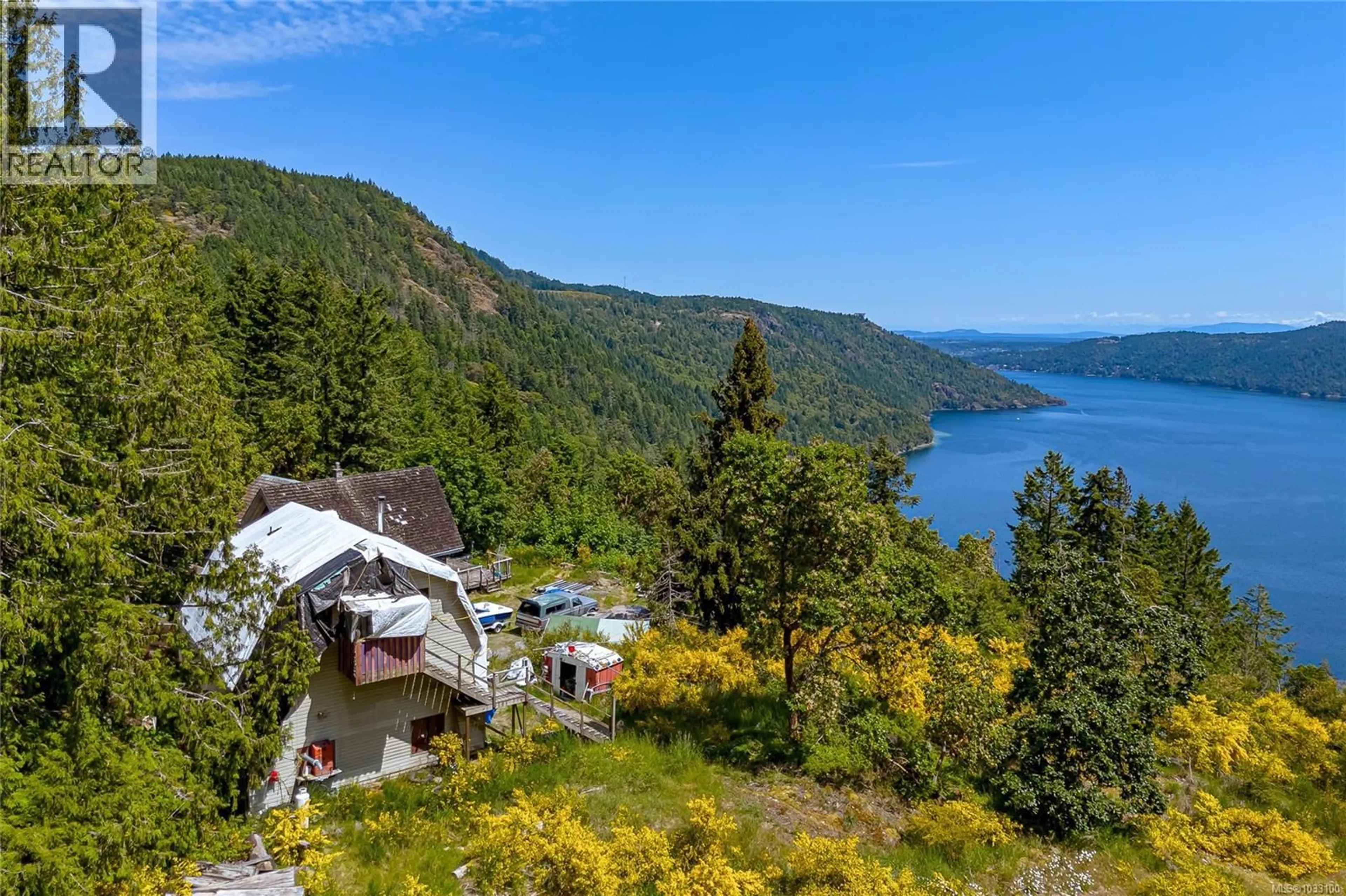 A pic from outside/outdoor area/front of a property/back of a property/a pic from drone, water/lake/river/ocean view for 367 MCCURDY DRIVE, Malahat British Columbia V0R2L0