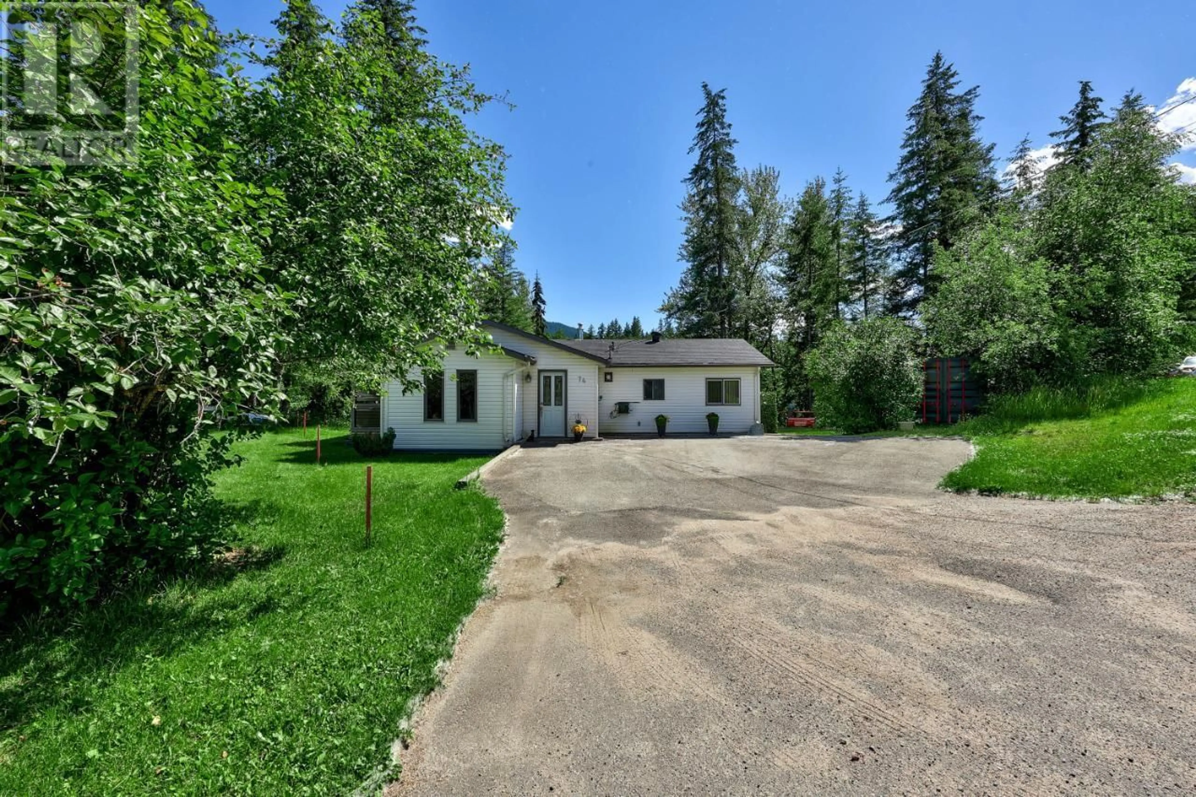 A pic from outside/outdoor area/front of a property/back of a property/a pic from drone, street for 74 LODGE Drive, Clearwater British Columbia V0E1N2