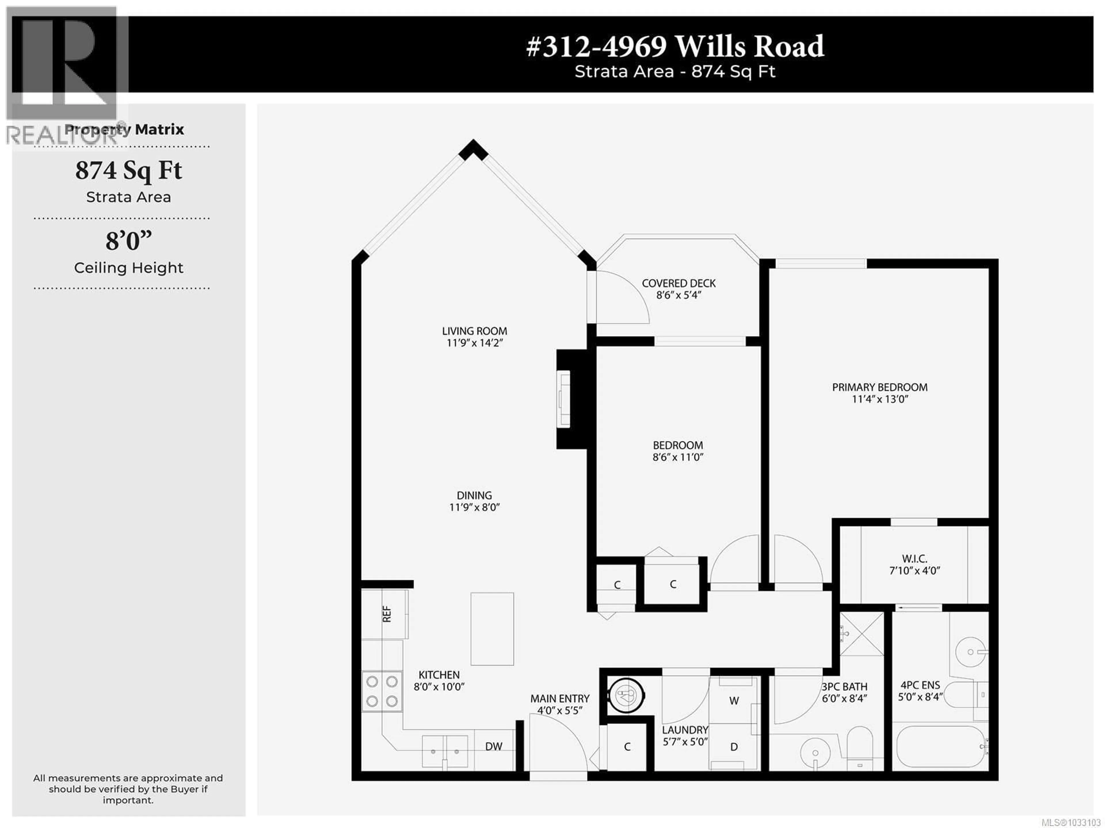 Floor plan for 312 - 4969 WILLS ROAD, Nanaimo British Columbia V9T2K4