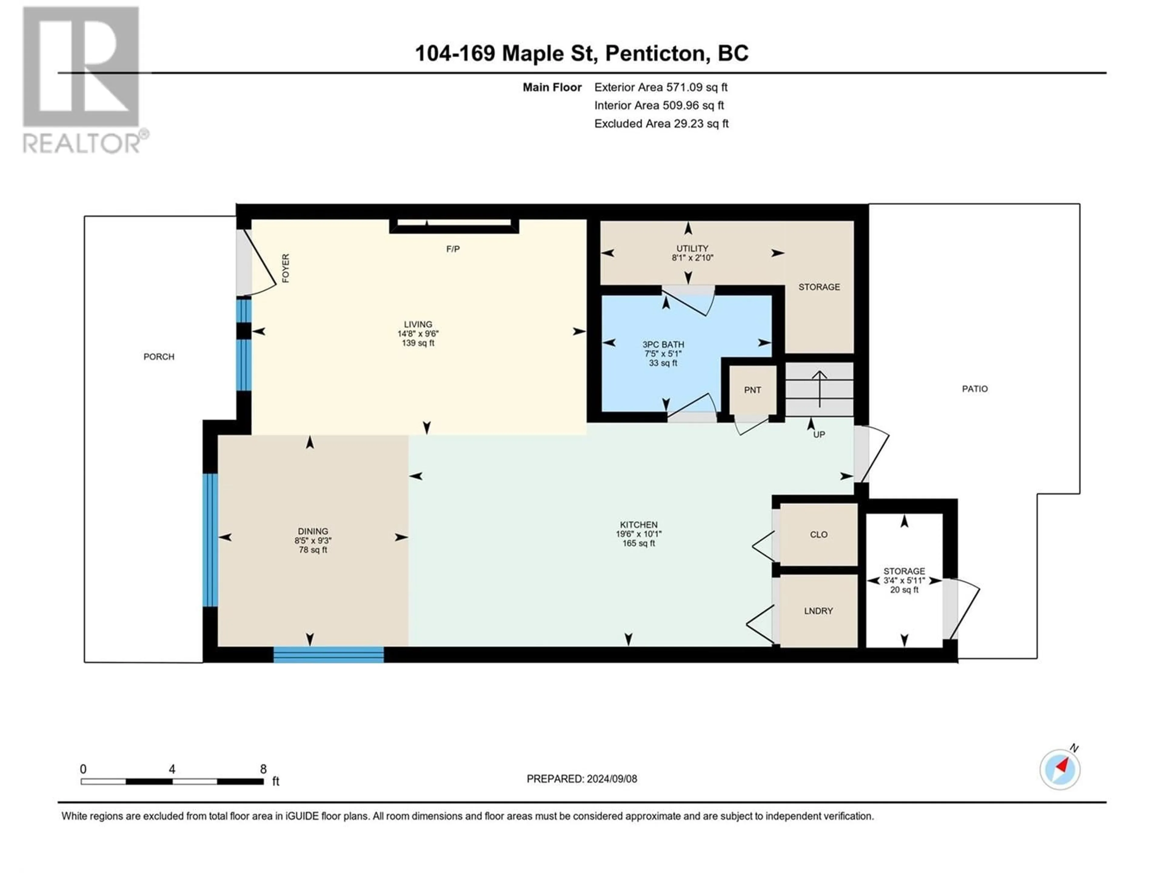 Floor plan for 169 MAPLE Street Unit# 104, Penticton British Columbia V2A5V4