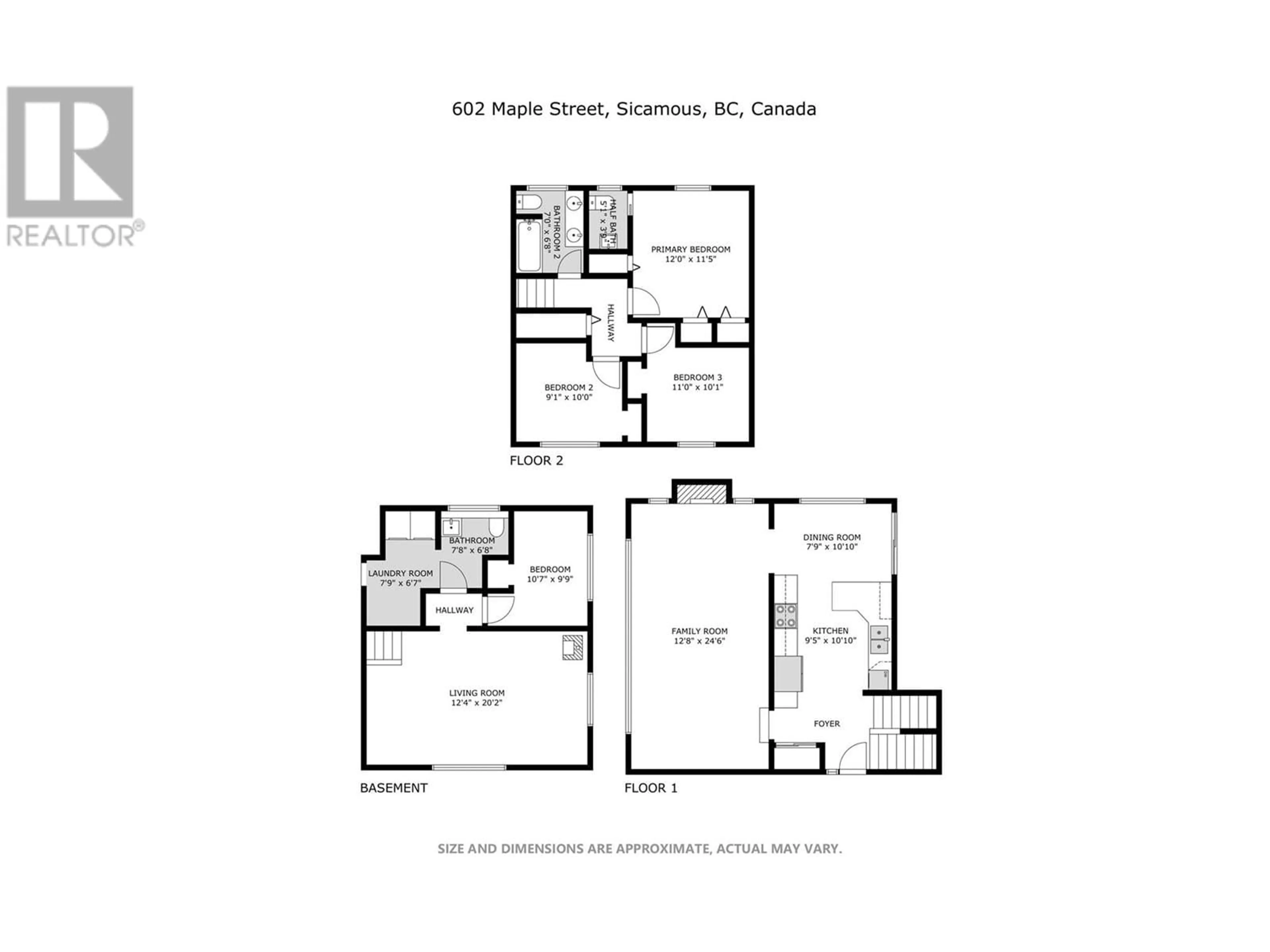 Floor plan for 602 Maple Street, Sicamous British Columbia V0E2V1