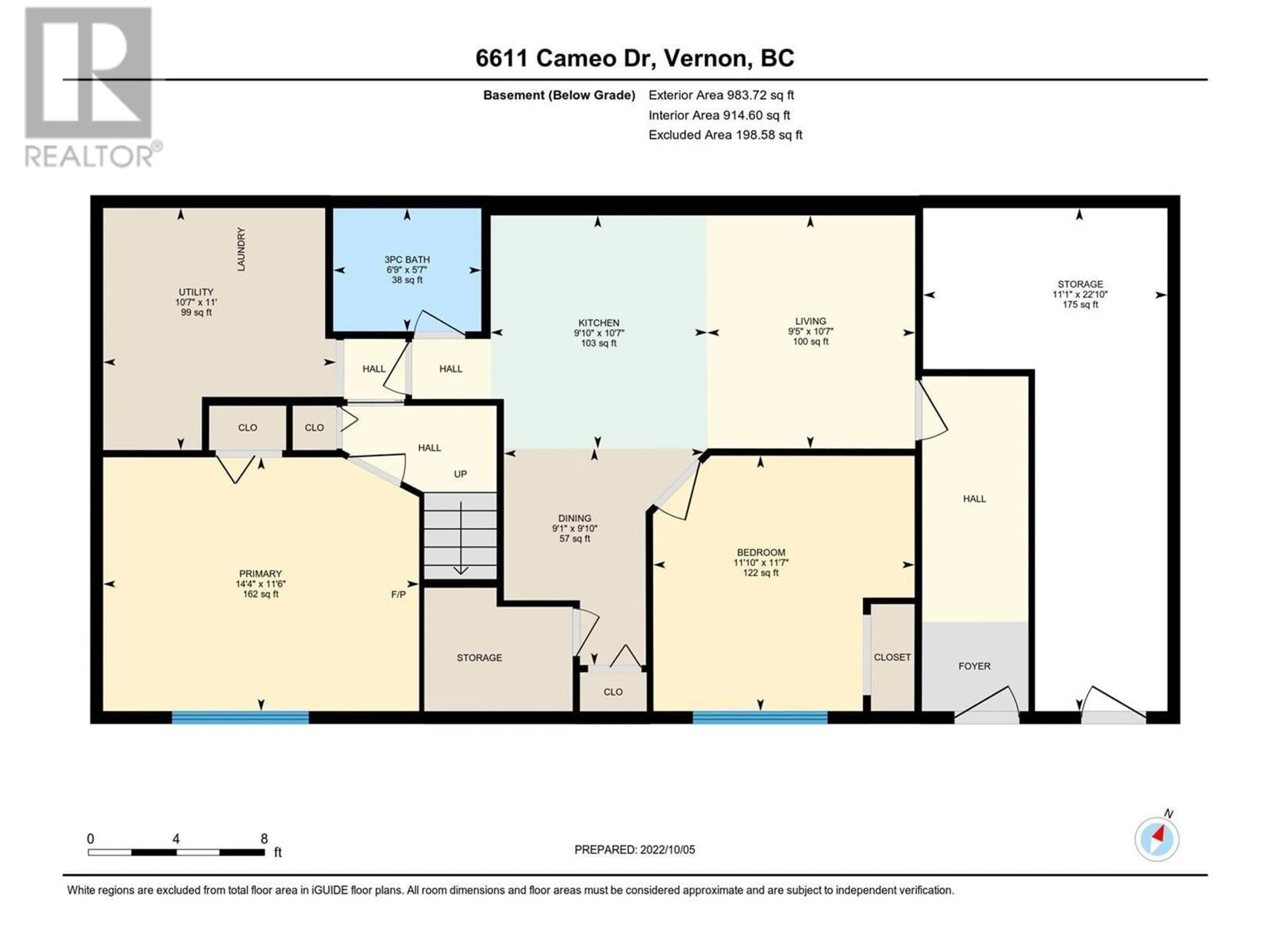 Floor plan for 6611 Cameo Drive, Vernon British Columbia V1H1N6