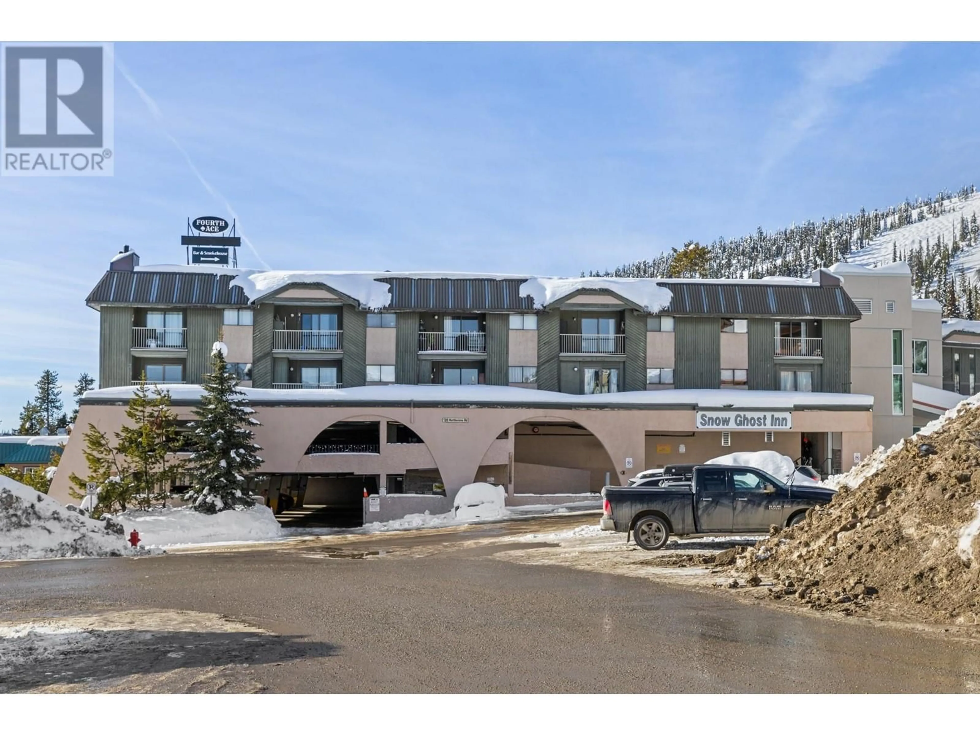 A pic from outside/outdoor area/front of a property/back of a property/a pic from drone, unknown for 201 - 20 KETTLE VIEW ROAD, Big White British Columbia V1P1T4