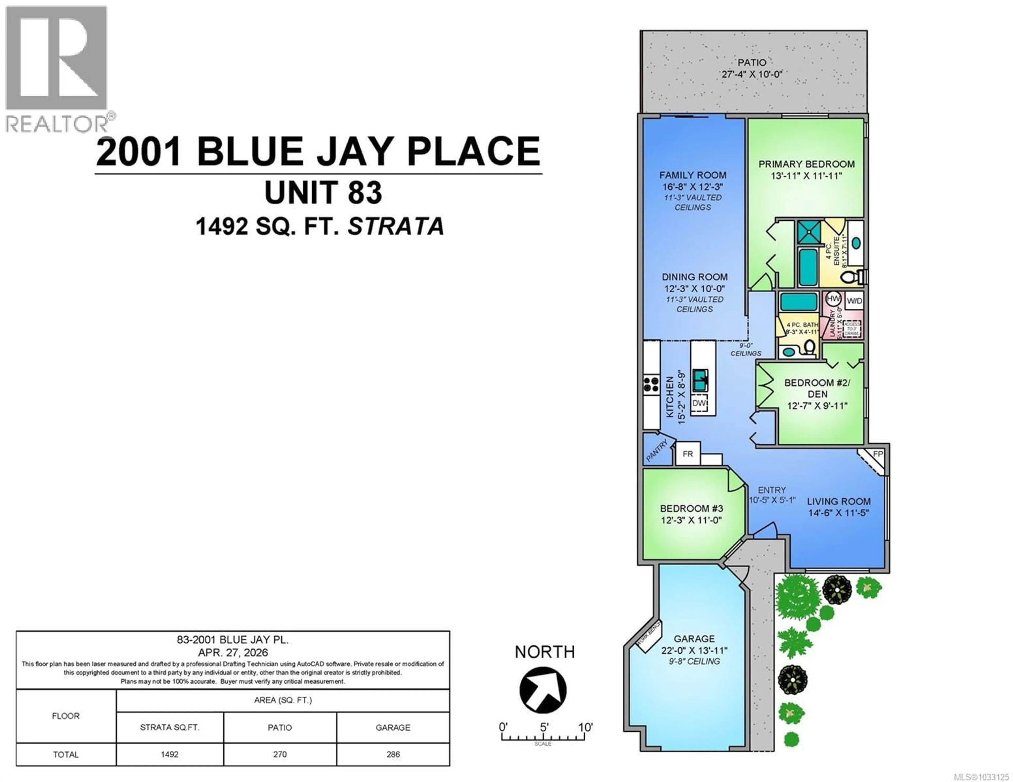 Floor plan for 83 - 2001 BLUE JAY PLACE, Courtenay British Columbia V9N4A8