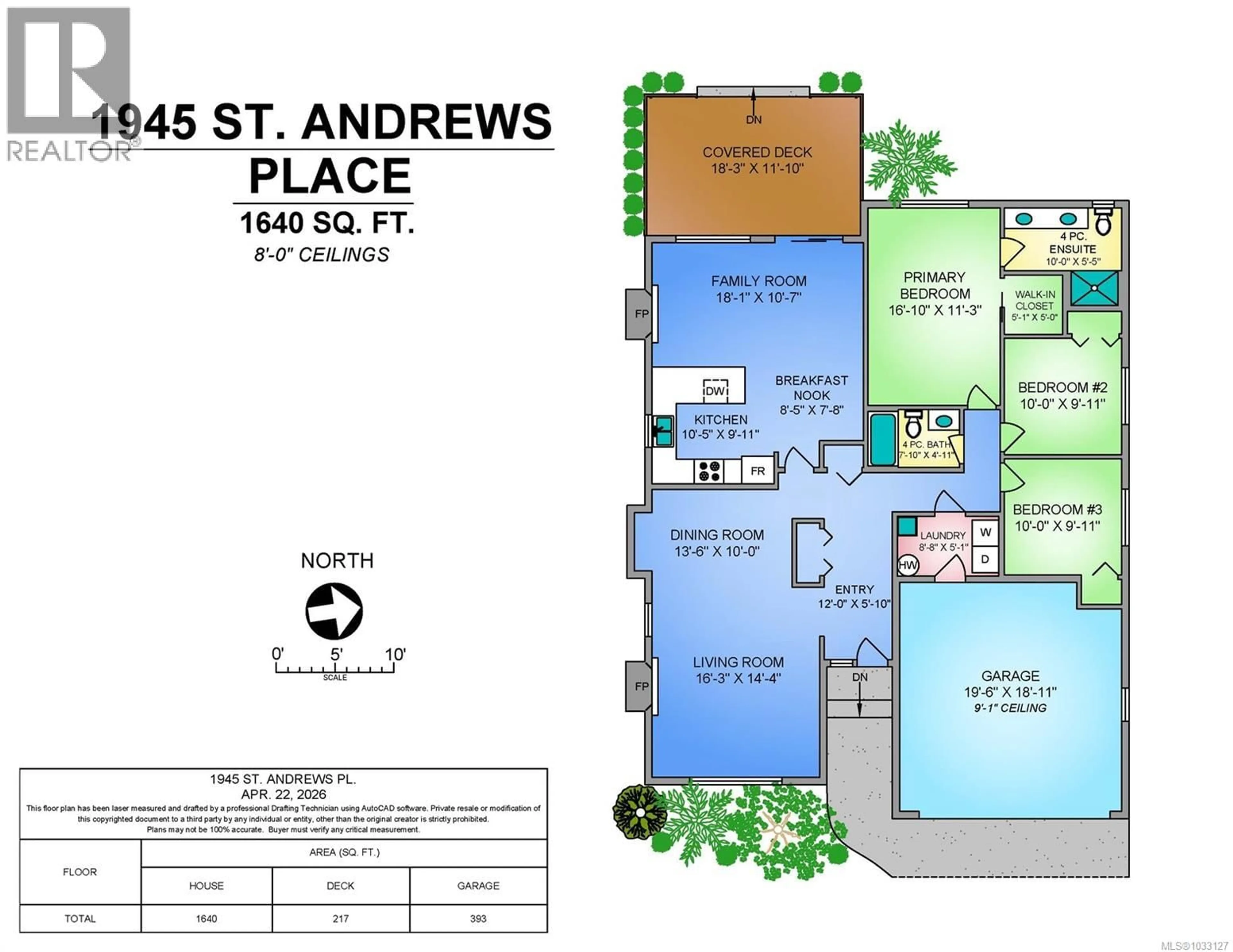 Floor plan for 1945 ST. ANDREWS PLACE, Courtenay British Columbia V9N9J4