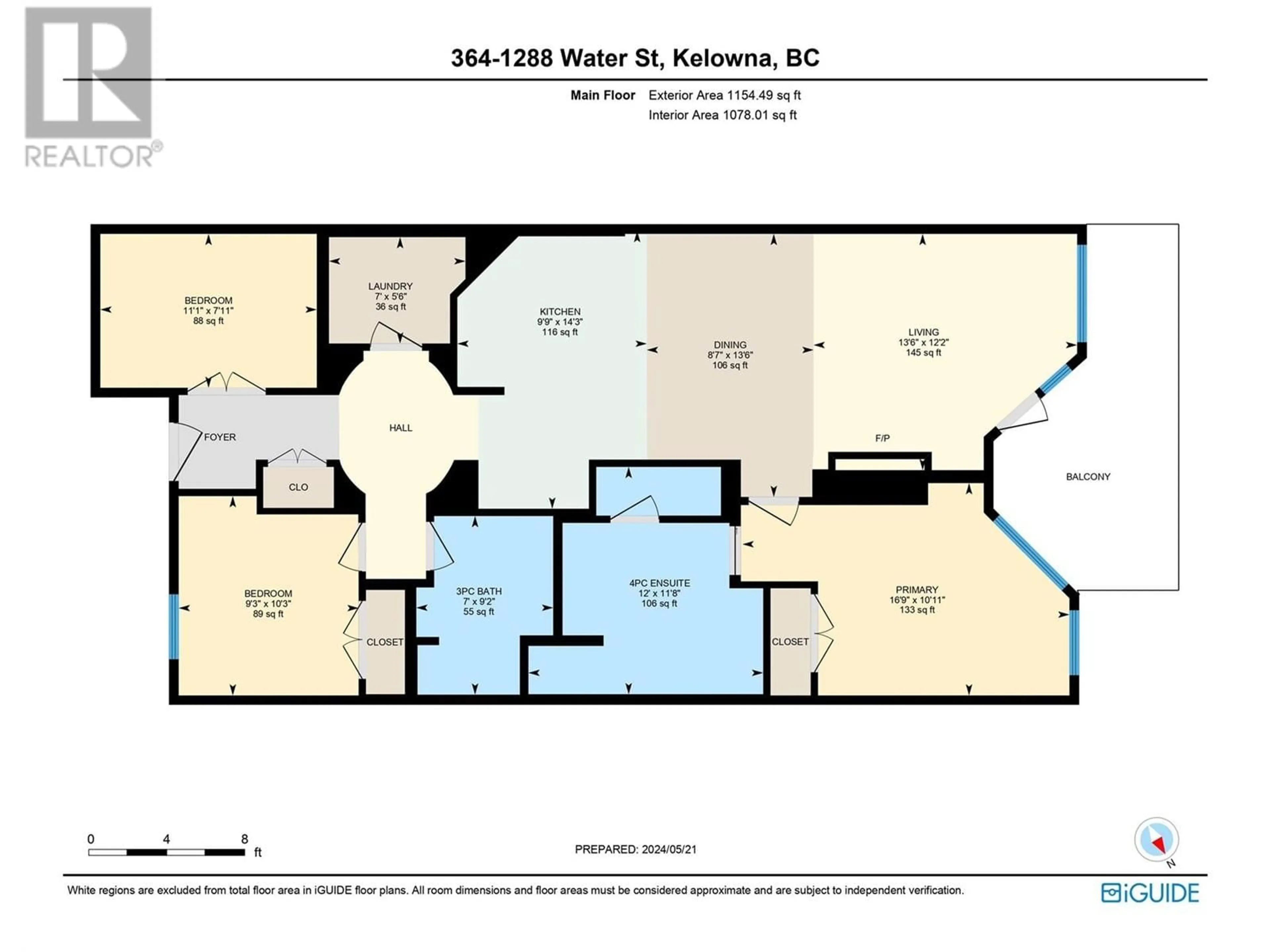 Floor plan for 1288 Water Street Unit# 365 (L12), Kelowna British Columbia V1Y9P4