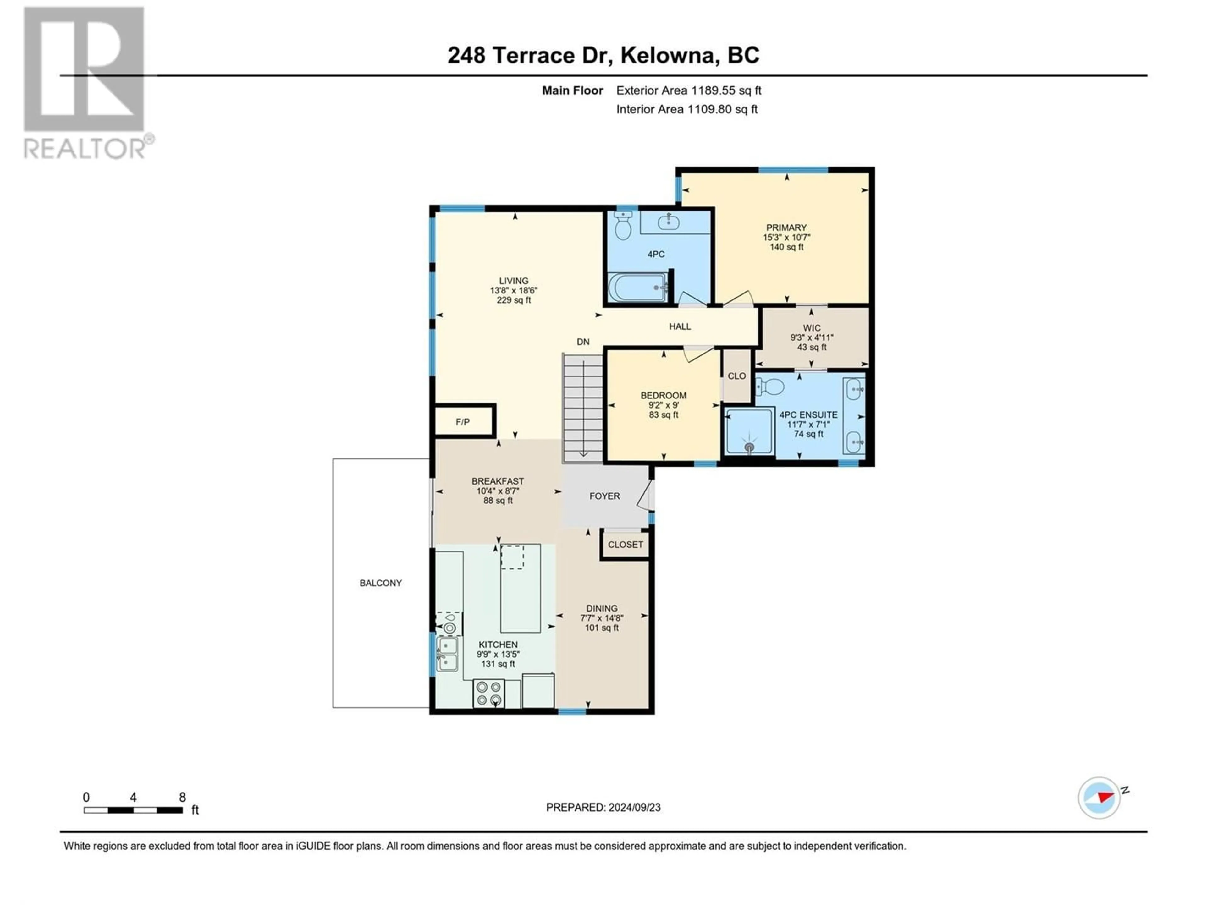 Floor plan for 248 Terrace Drive, Kelowna British Columbia V1V1G2