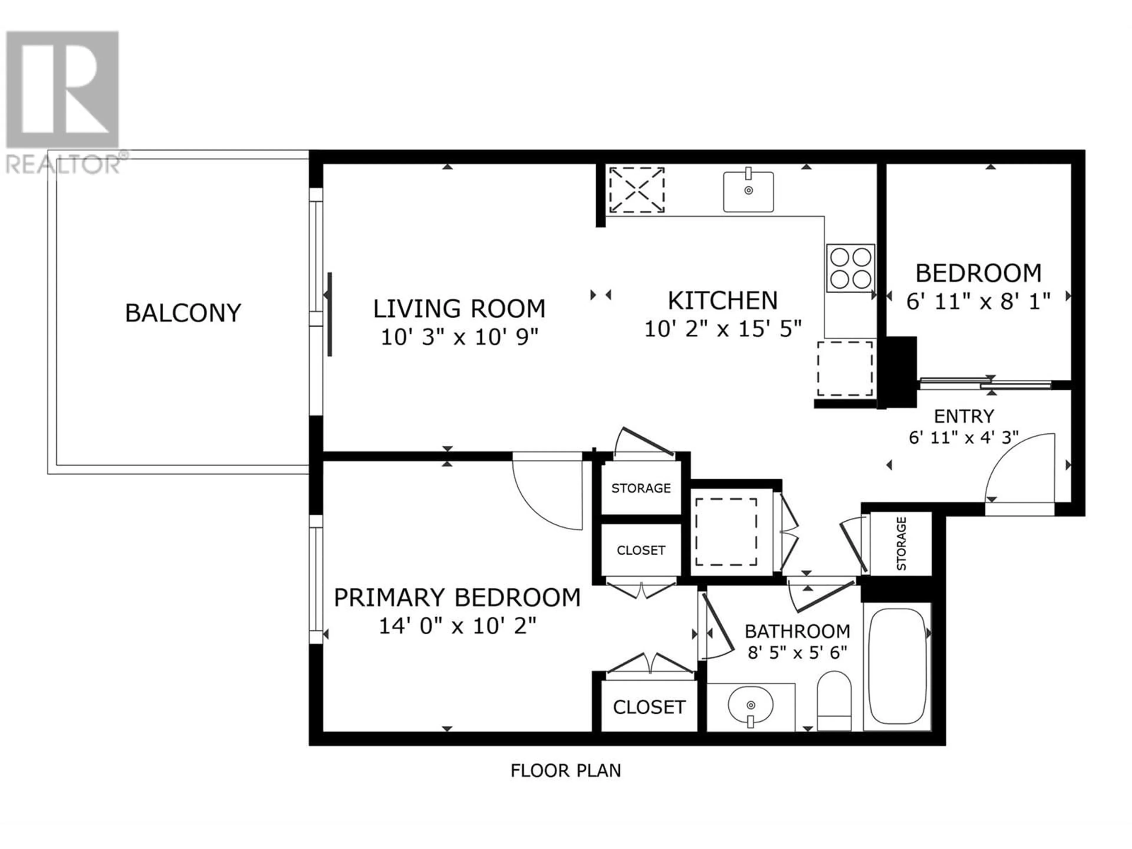 Floor plan for 1471 St Paul Street Unit# 1606, Kelowna British Columbia V1Y2E4