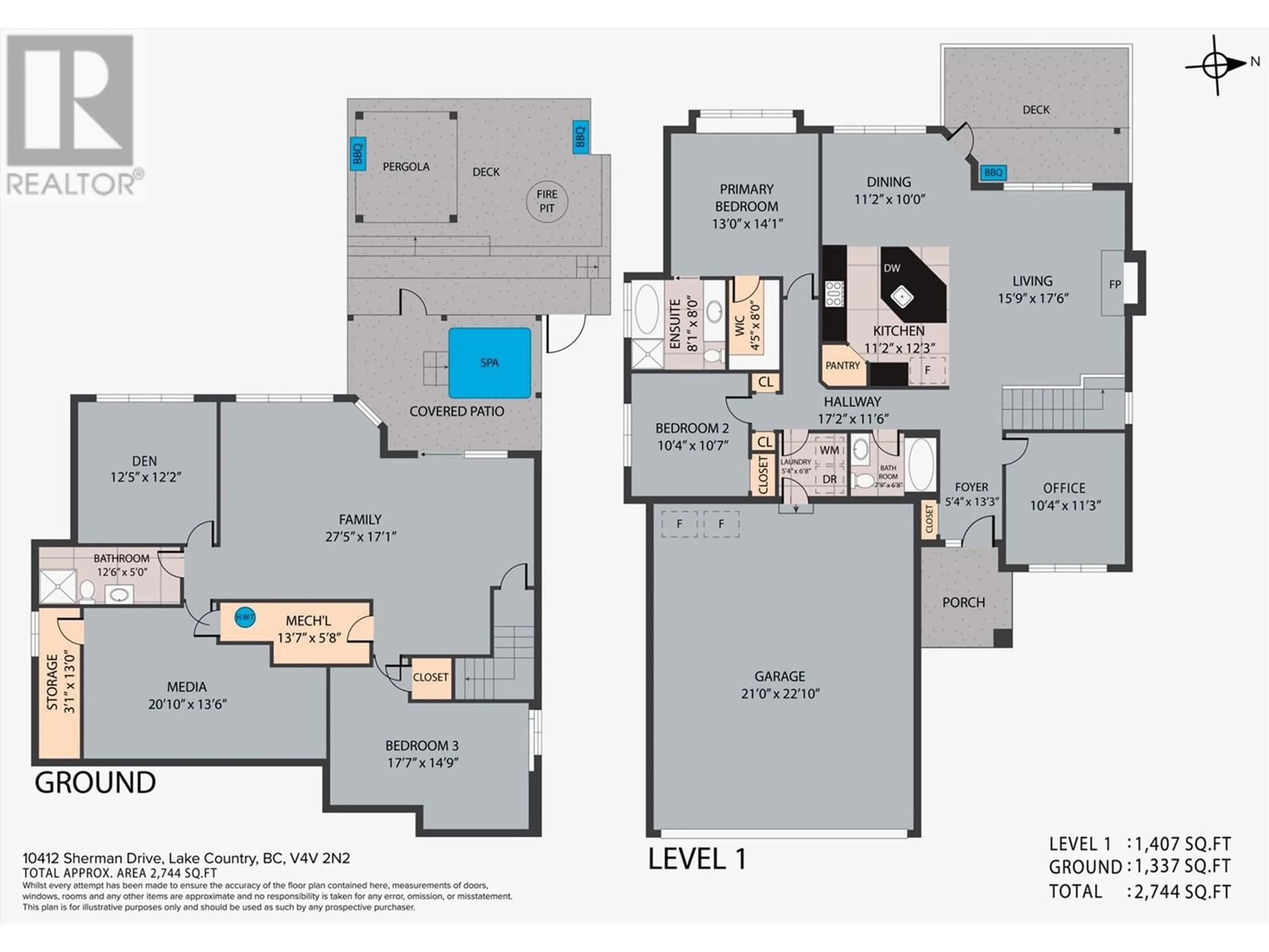 Floor plan for 10412 Sherman Drive, Lake Country British Columbia V4V2N2