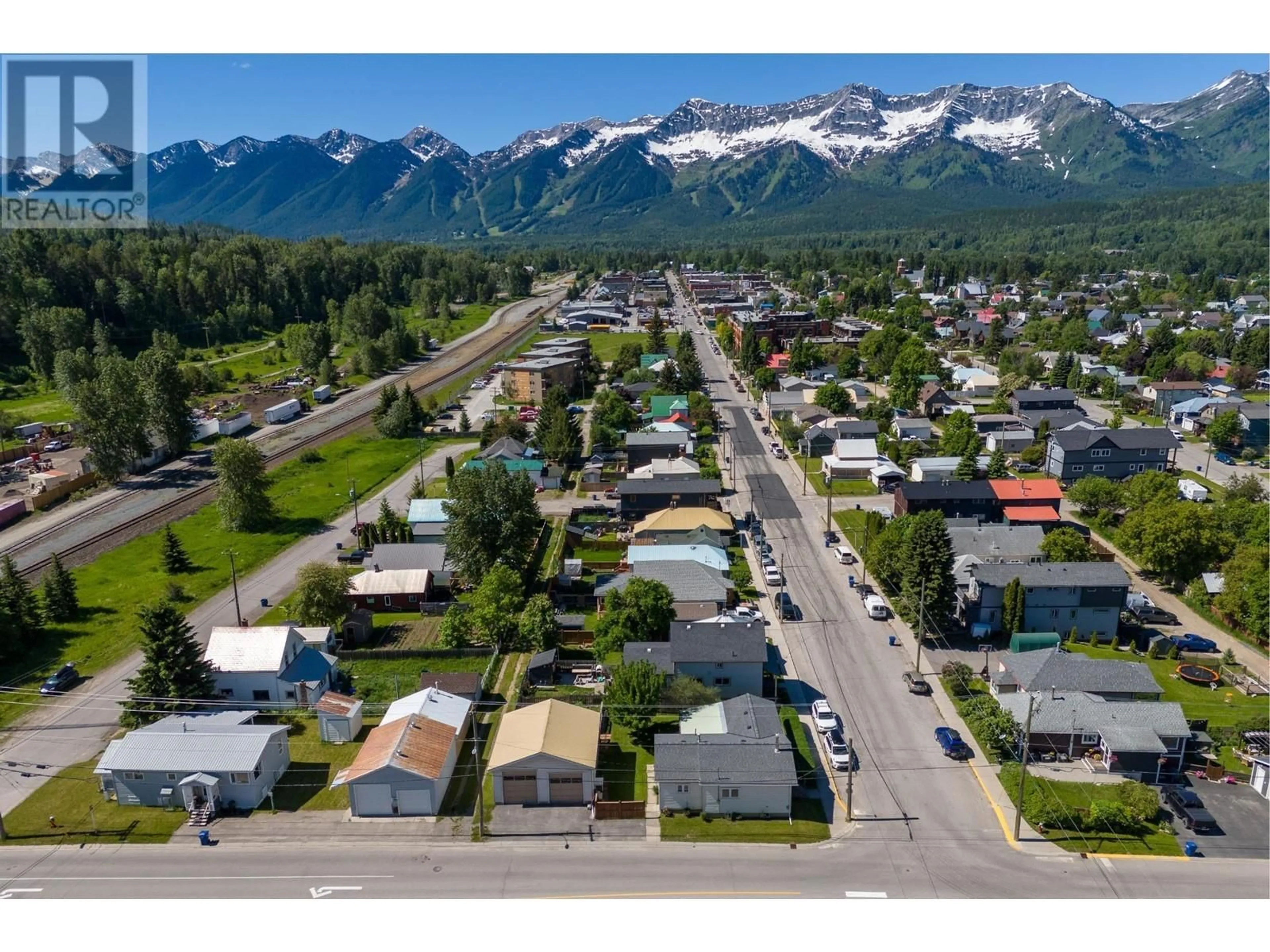 A pic from outside/outdoor area/front of a property/back of a property/a pic from drone, mountain view for 1292 2ND Avenue, Fernie British Columbia V0B1M0