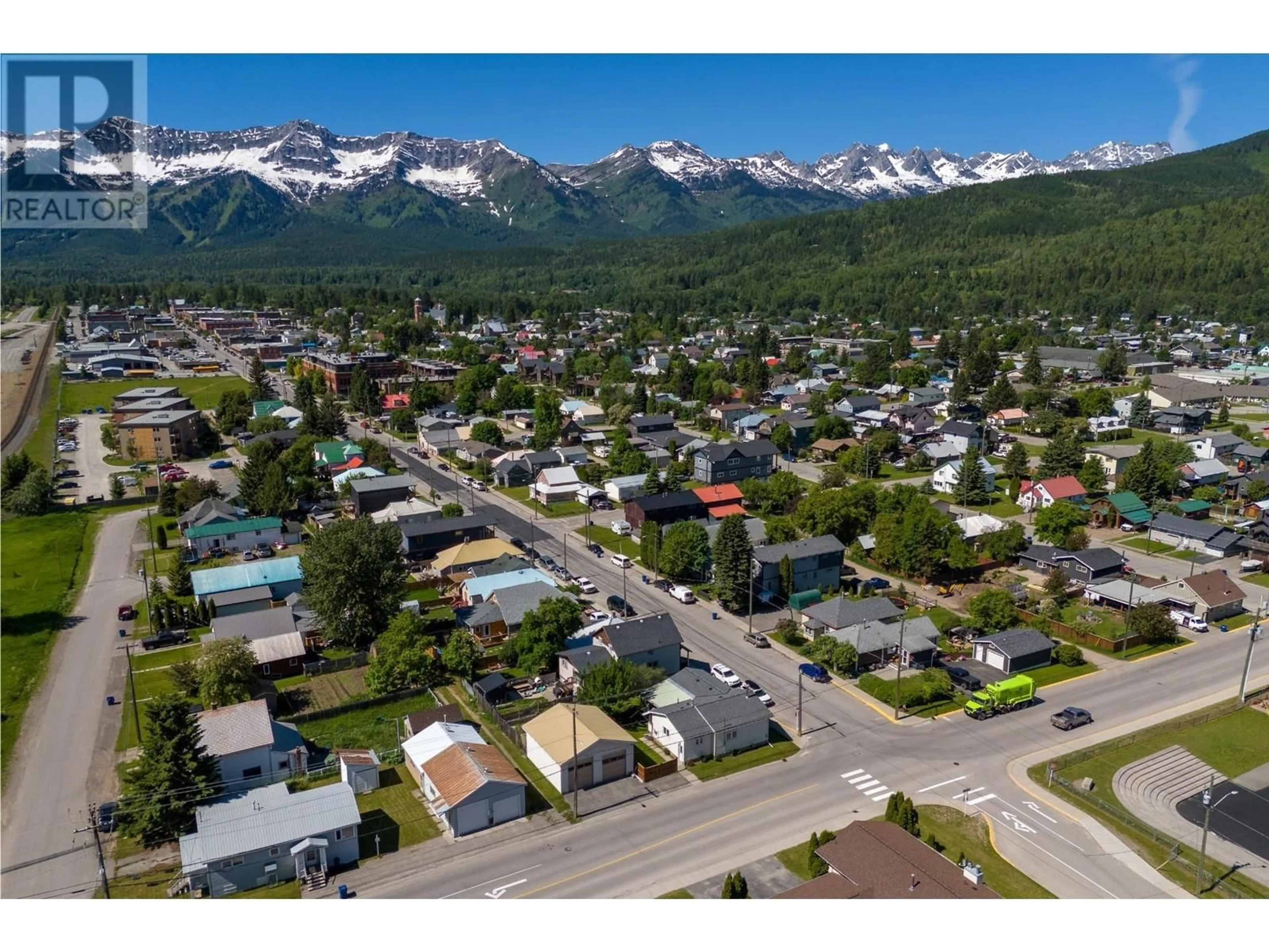 A pic from outside/outdoor area/front of a property/back of a property/a pic from drone, mountain view for 1292 2ND Avenue, Fernie British Columbia V0B1M0