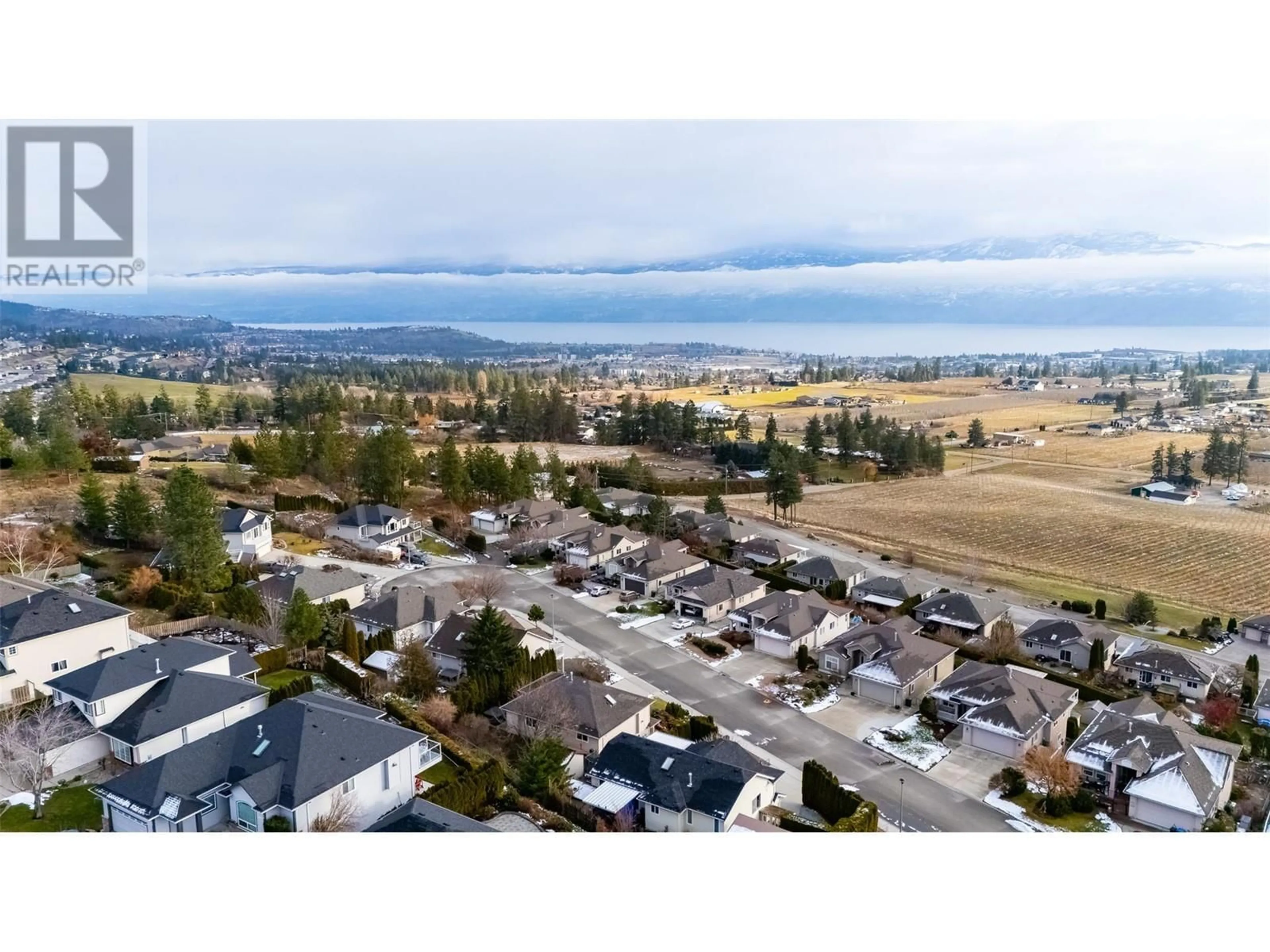 A pic from outside/outdoor area/front of a property/back of a property/a pic from drone, mountain view for 2838 Summerview Place, West Kelowna British Columbia V4T2S5