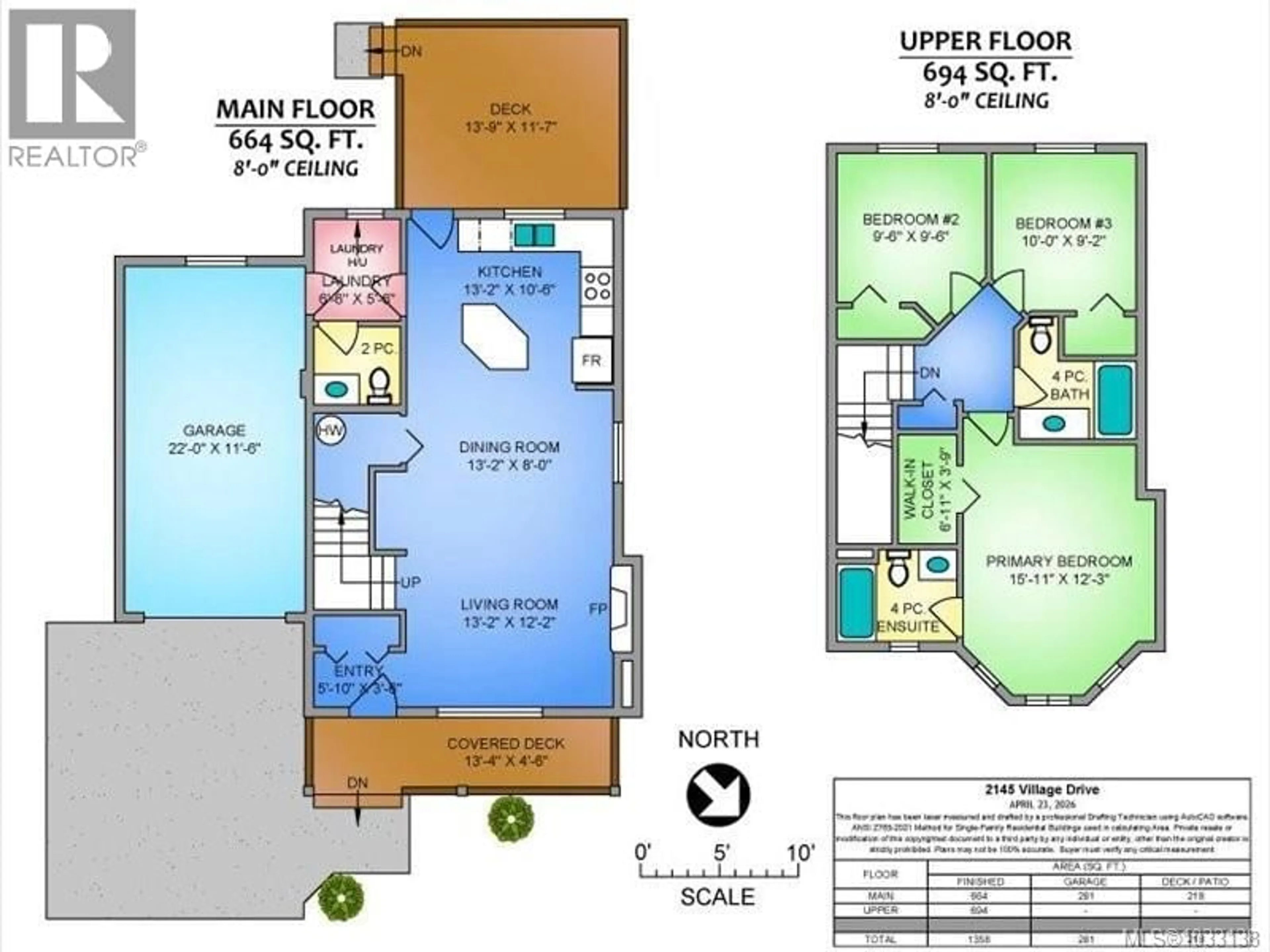 Floor plan for 2145 VILLAGE DRIVE, Nanaimo British Columbia V9X0A7