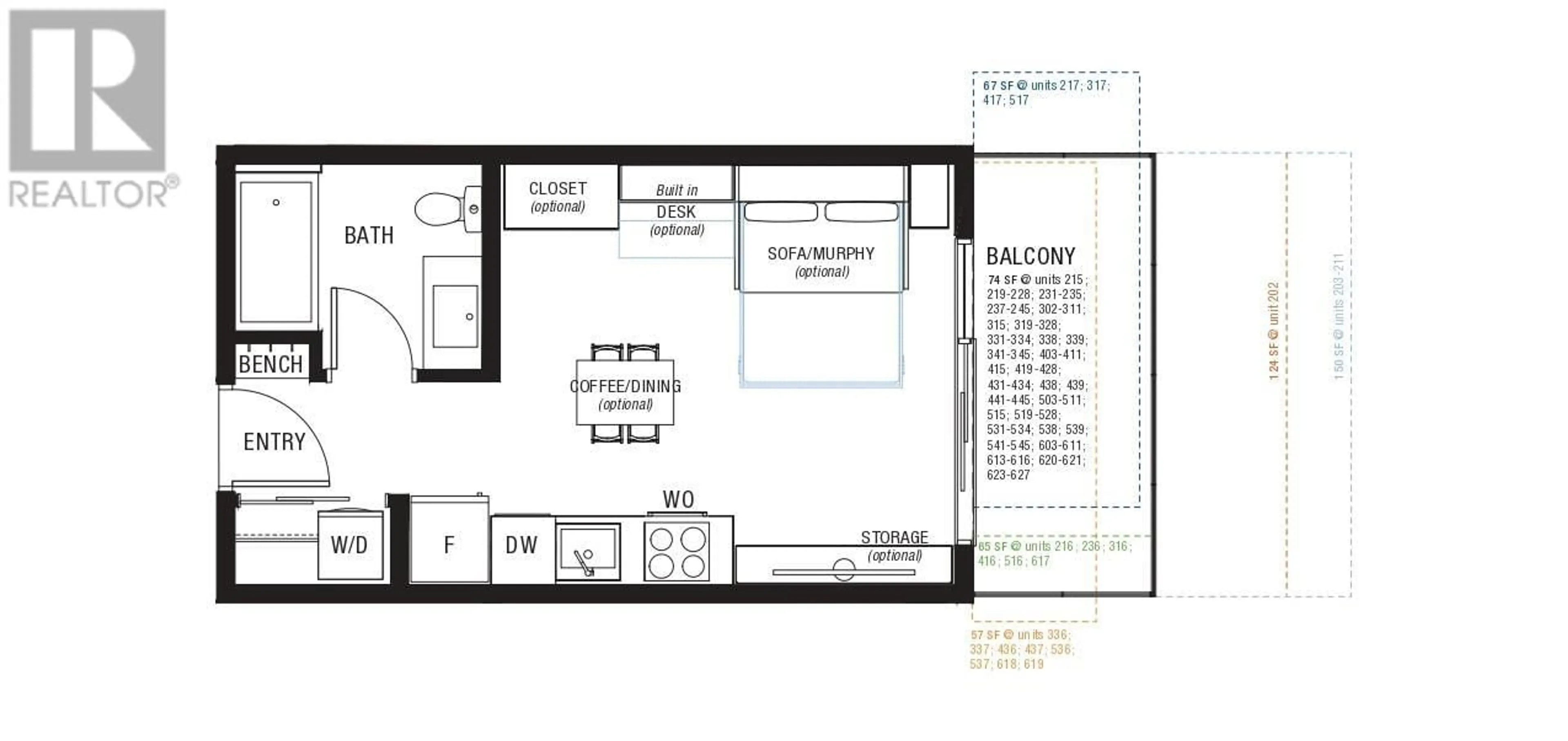 Floor plan for 1274 Devonshire Avenue Unit# 443, Kelowna British Columbia V1Y0M7