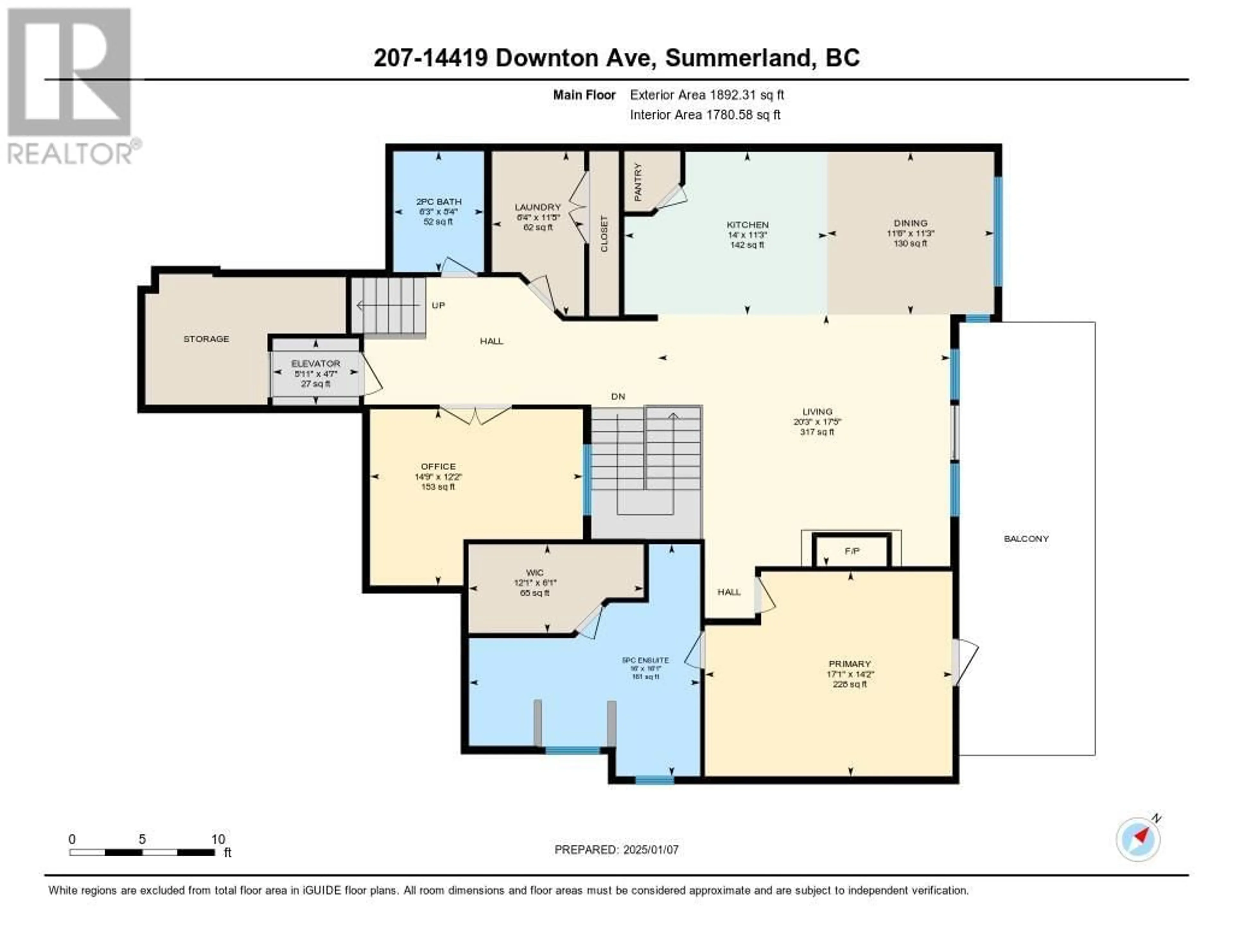 Floor plan for 207 - 14419 DOWNTON AVENUE, Summerland British Columbia V0H1Z2