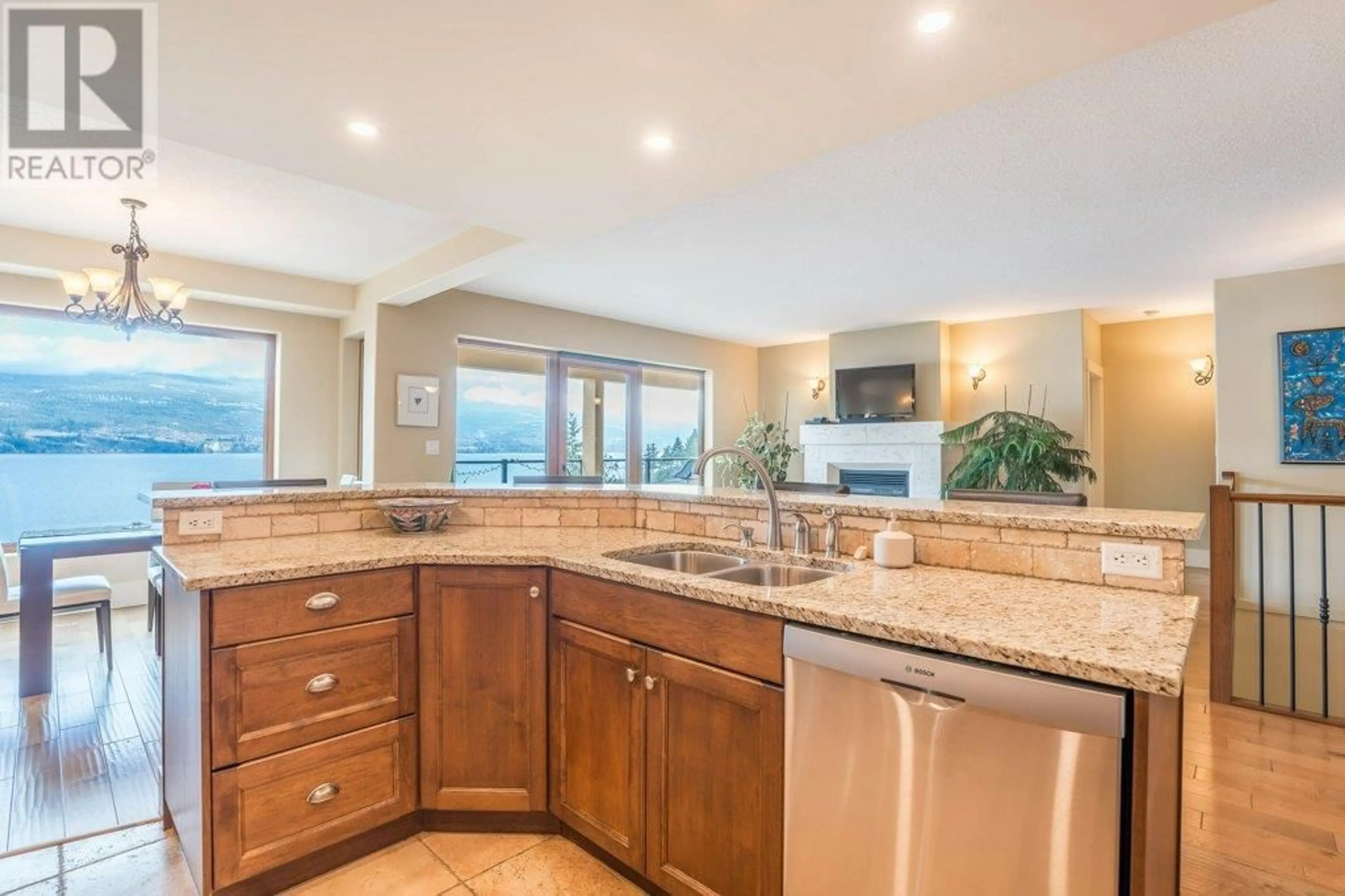 Open concept kitchen, ceramic/tile floor for 14419 Downton Avenue Unit# 207, Summerland British Columbia V0H1Z2