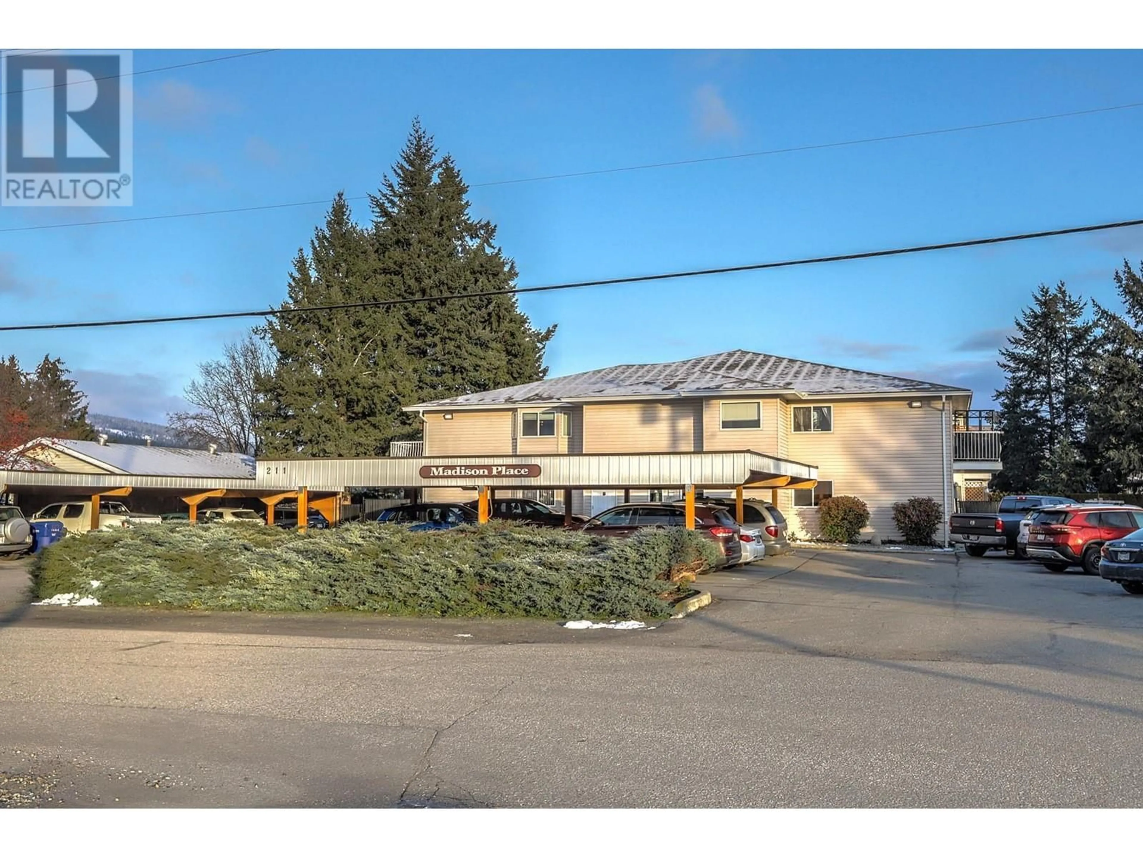 A pic from outside/outdoor area/front of a property/back of a property/a pic from drone, unknown for 107 - 211 KILDONAN AVENUE, Enderby British Columbia V0E1V0