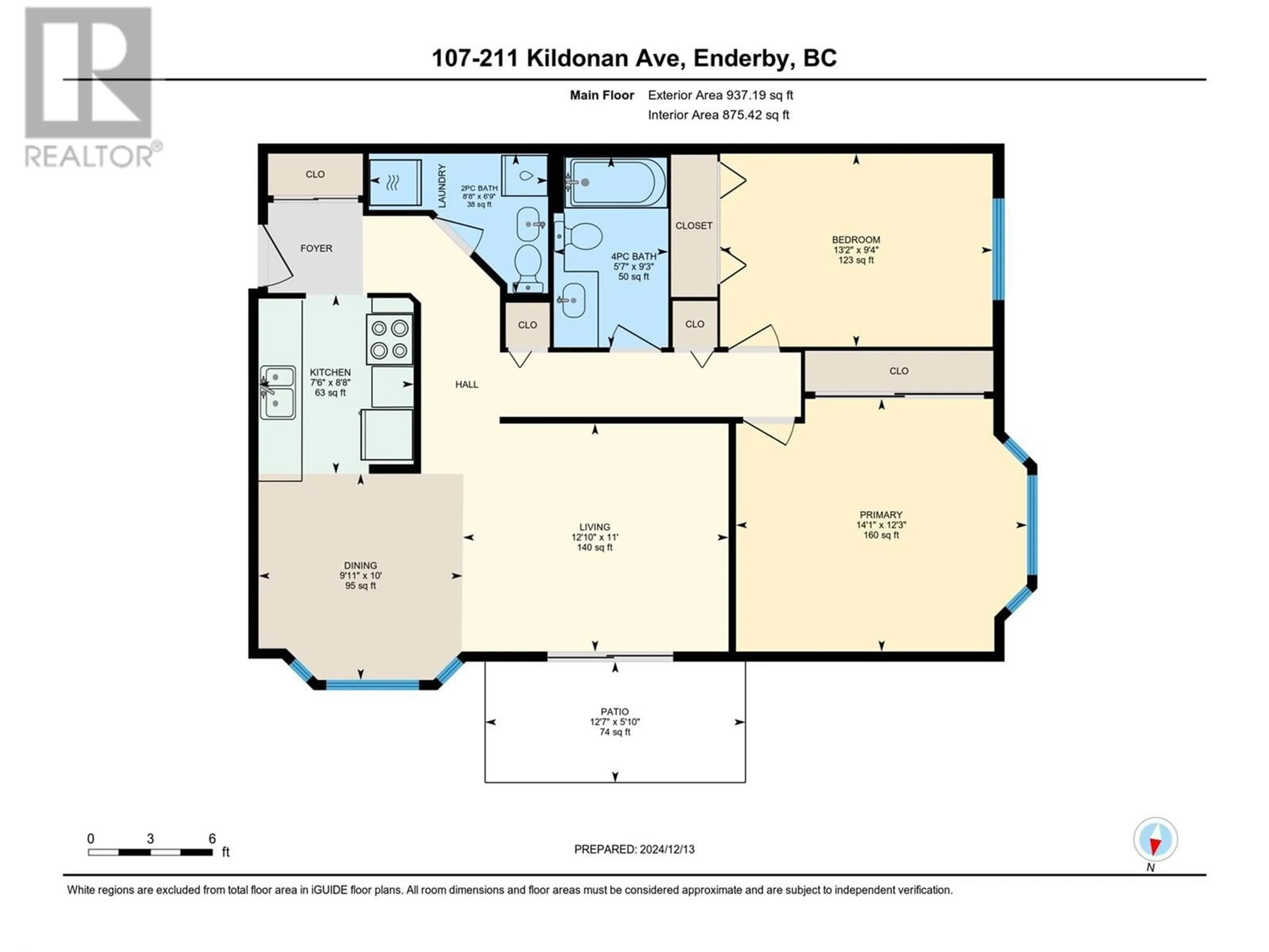 Floor plan for 107 - 211 KILDONAN AVENUE, Enderby British Columbia V0E1V0