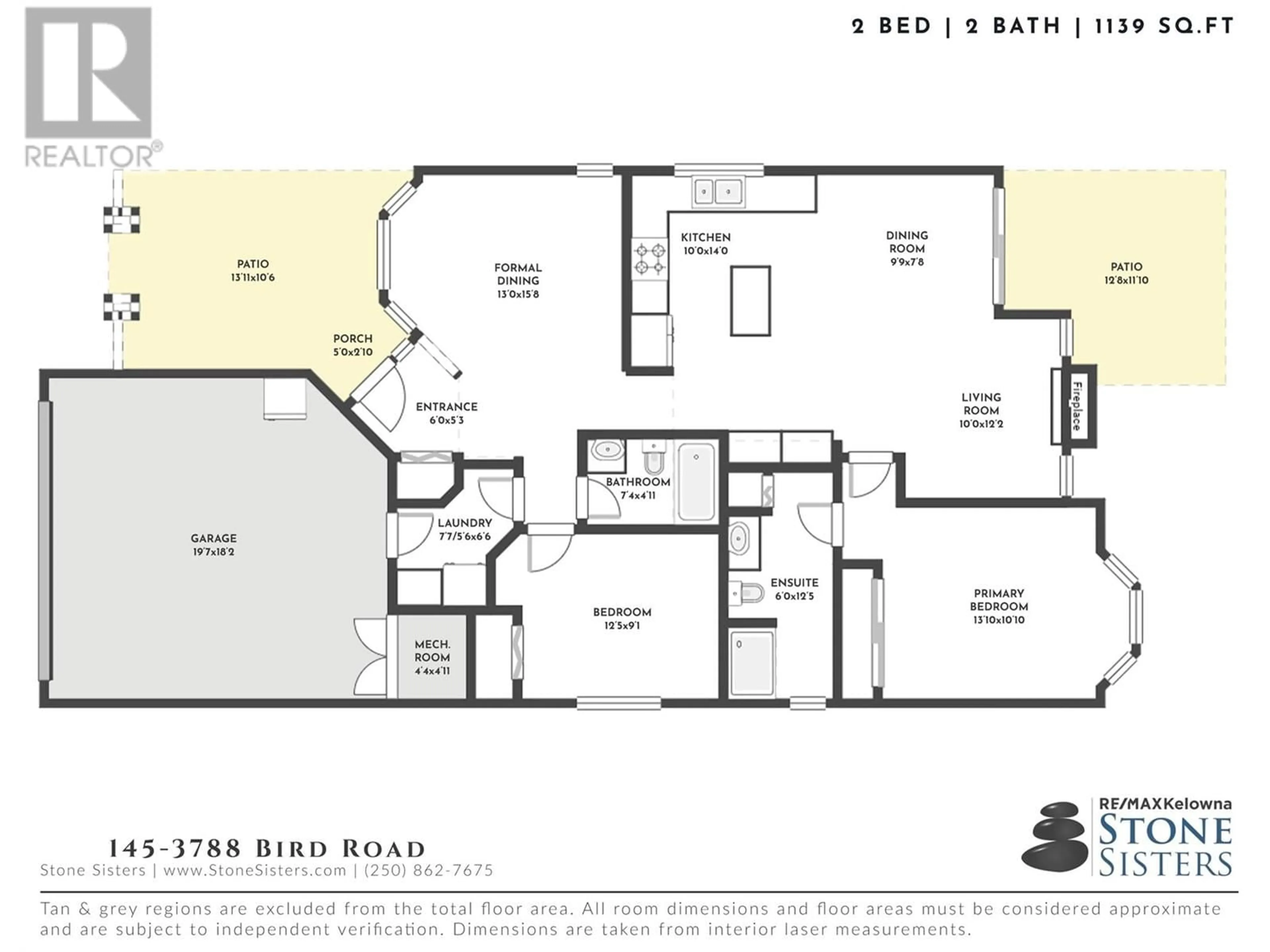 Floor plan for 3788 Bird Place Unit# 145, Kelowna British Columbia V1W4T3