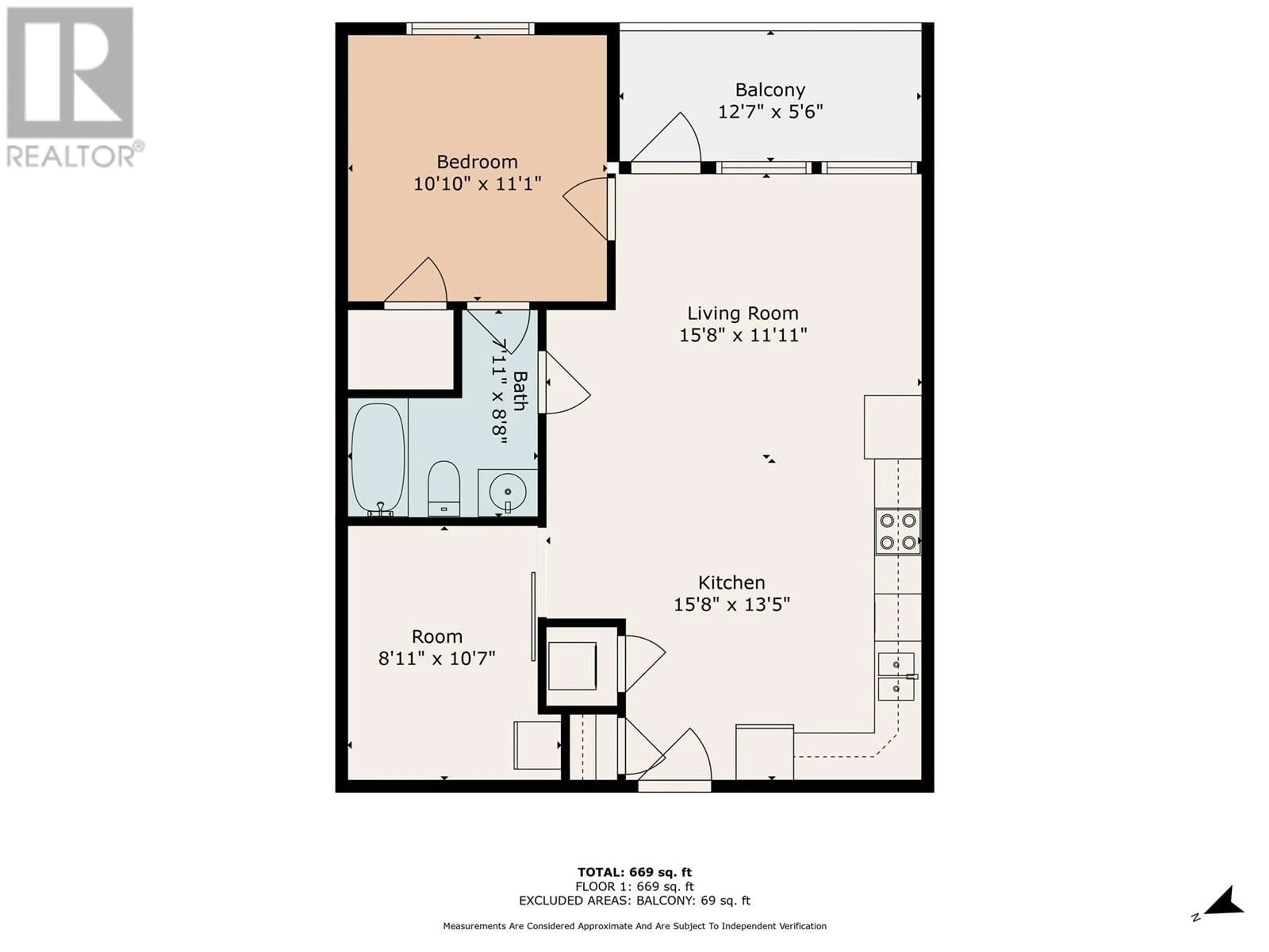 Floor plan for 1483 Glenmore Road N Unit# 309, Kelowna British Columbia V1V2C5