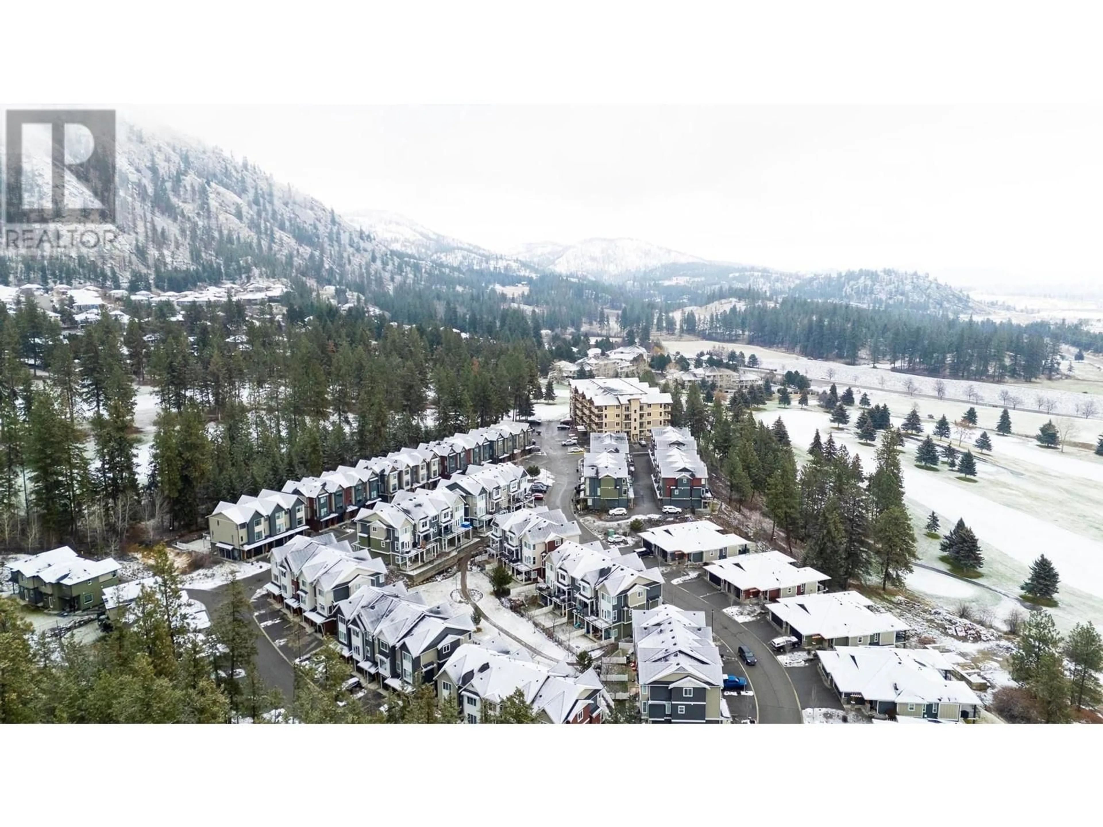 A pic from outside/outdoor area/front of a property/back of a property/a pic from drone, mountain view for 48 - 2490 TUSCANY DRIVE, West Kelowna British Columbia V4T3M4