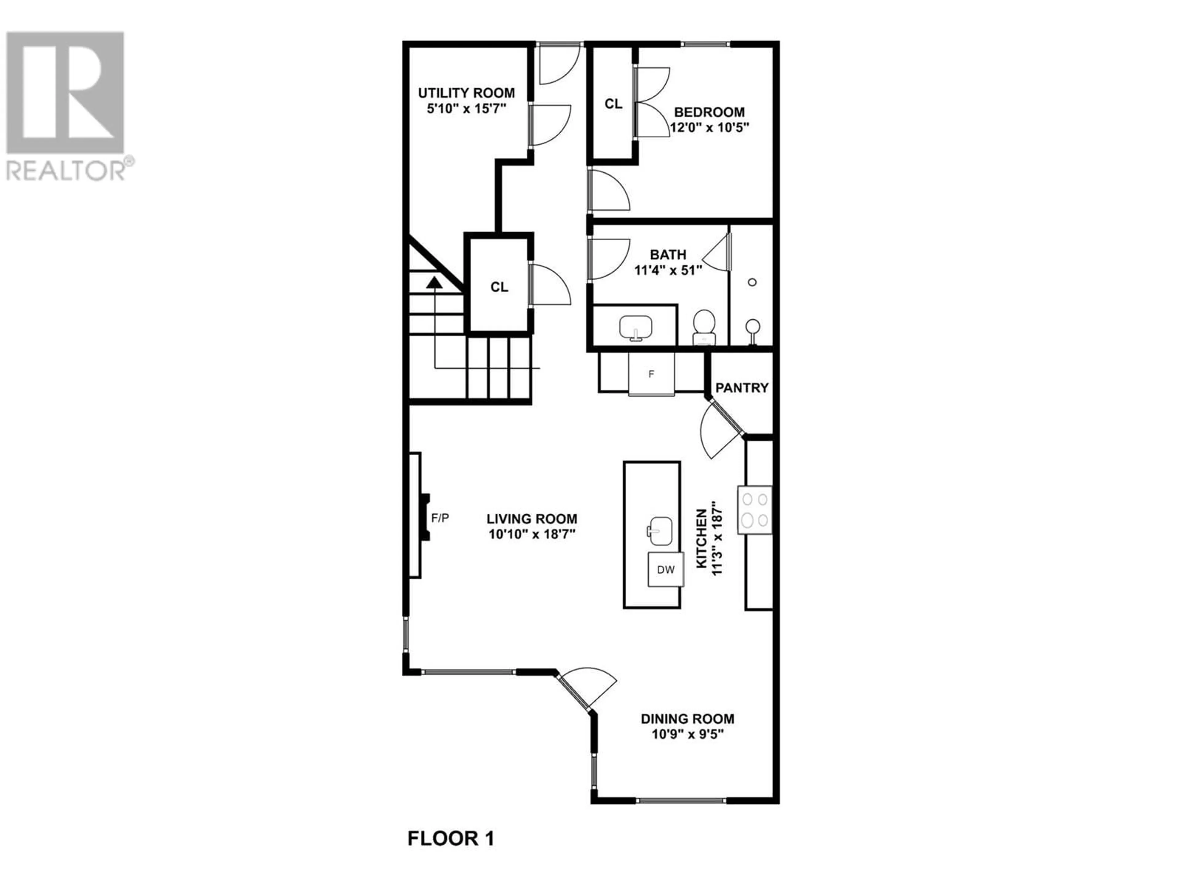 Floor plan for 935 Borden Avenue Unit# 2, Kelowna British Columbia V1Y6A5