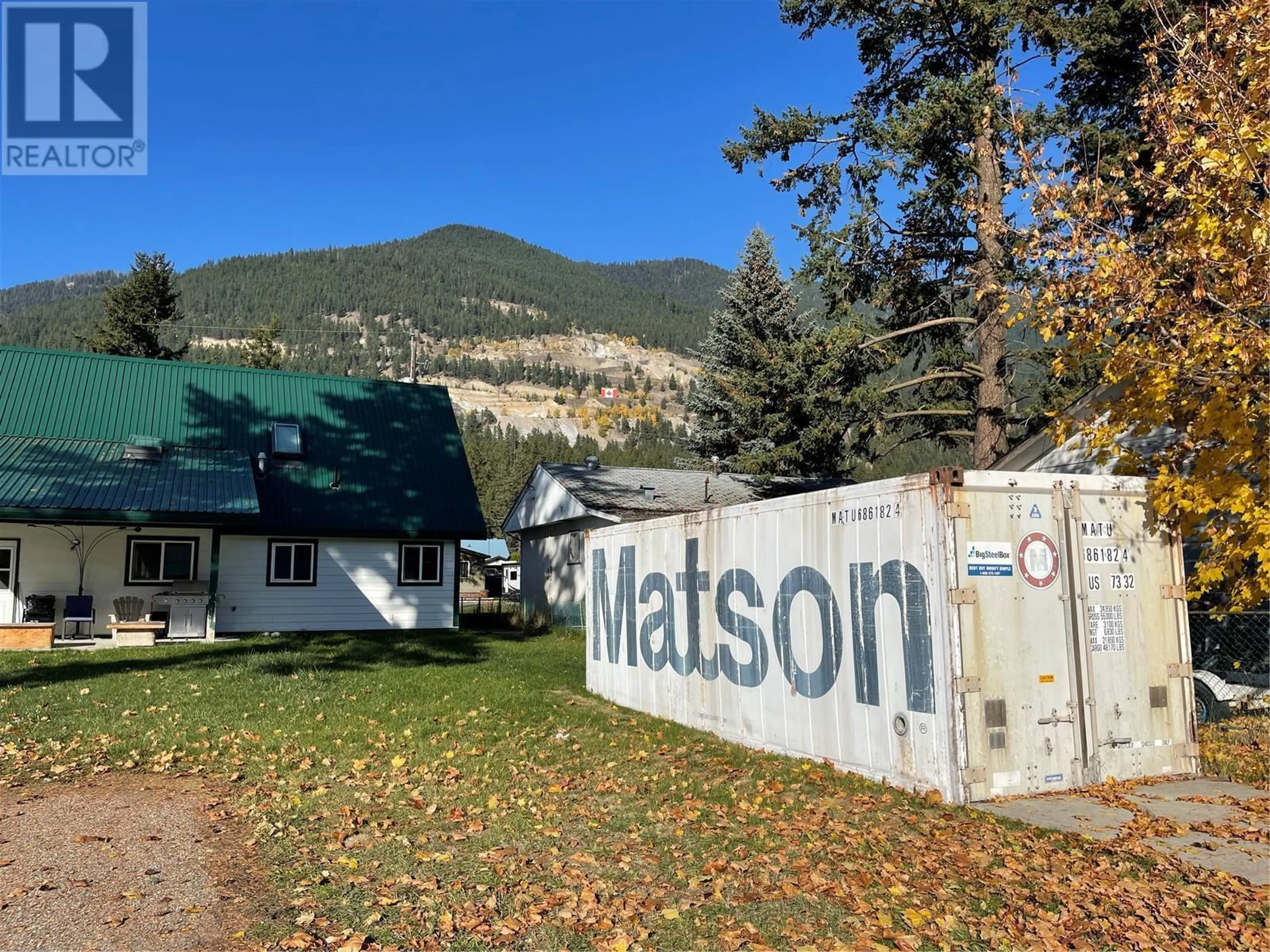 A pic from outside/outdoor area/front of a property/back of a property/a pic from drone, mountain view for 5763 Ponderosa Road, Falkland British Columbia V0E1W0