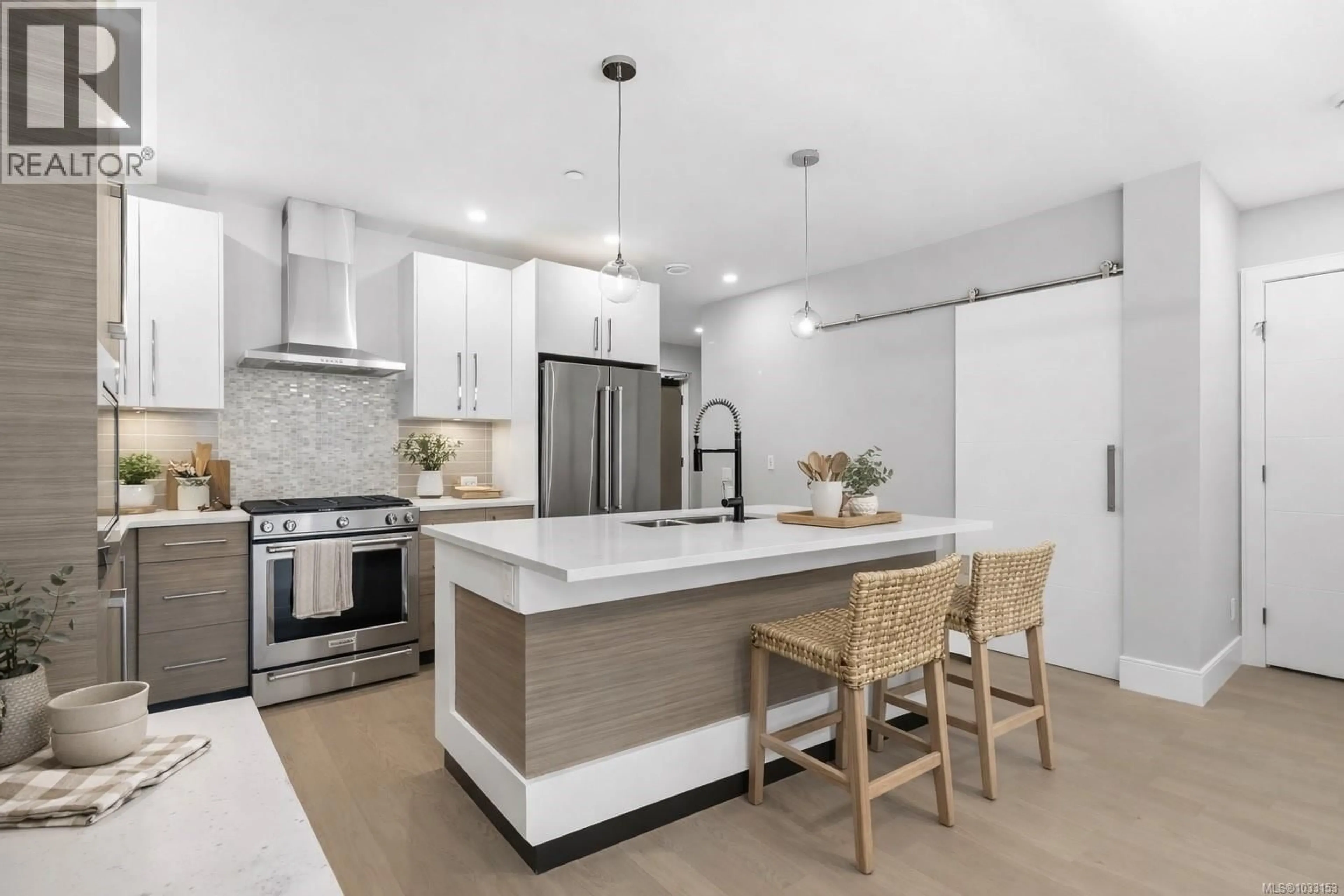 Open concept kitchen, ceramic/tile floor for 103 - 990 DOUMAC AVENUE, Saanich British Columbia V8Y1M4