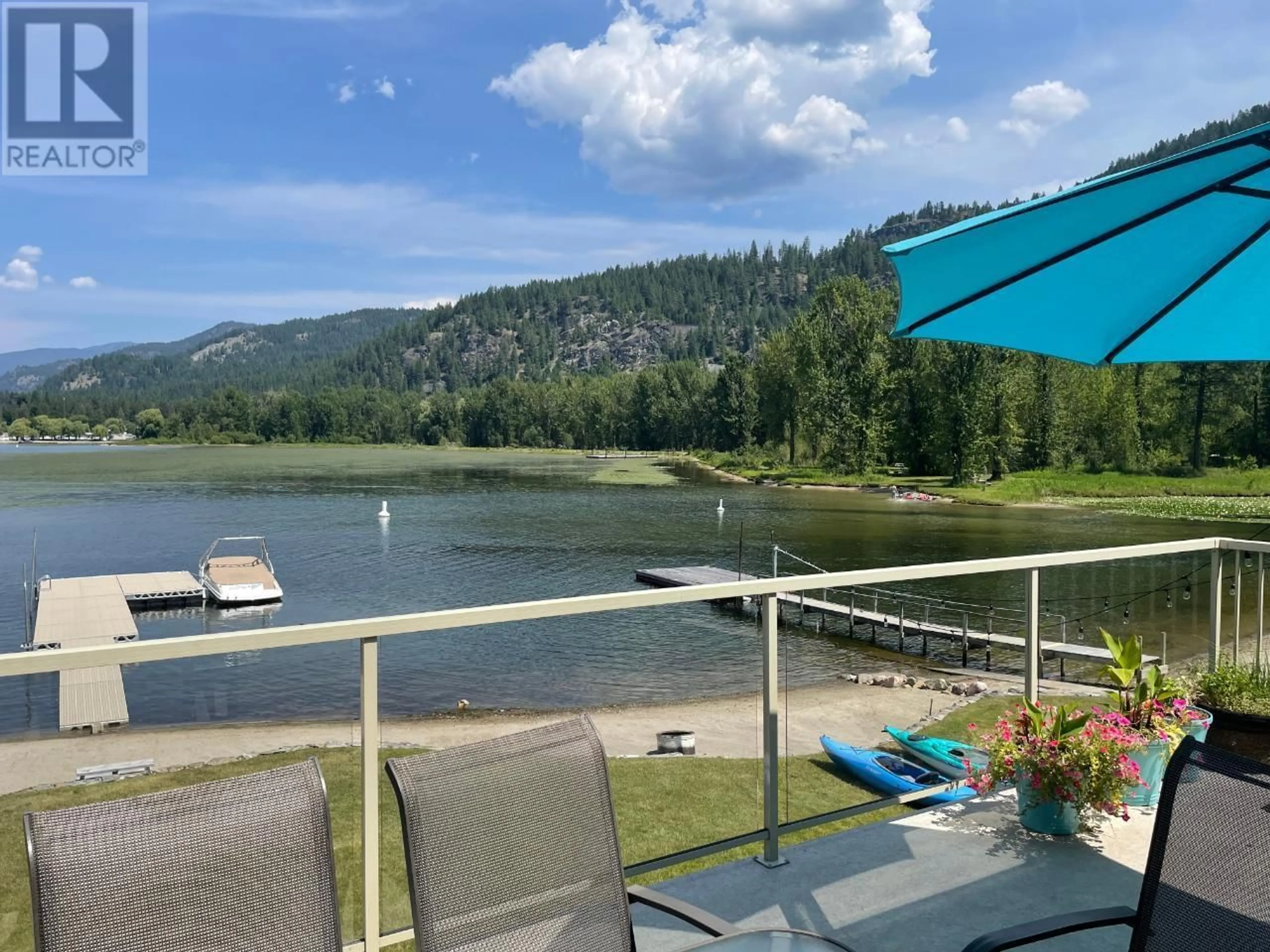 Patio, water/lake/river/ocean view for 52 SANDNER Road, Christina Lake British Columbia V0H1E0