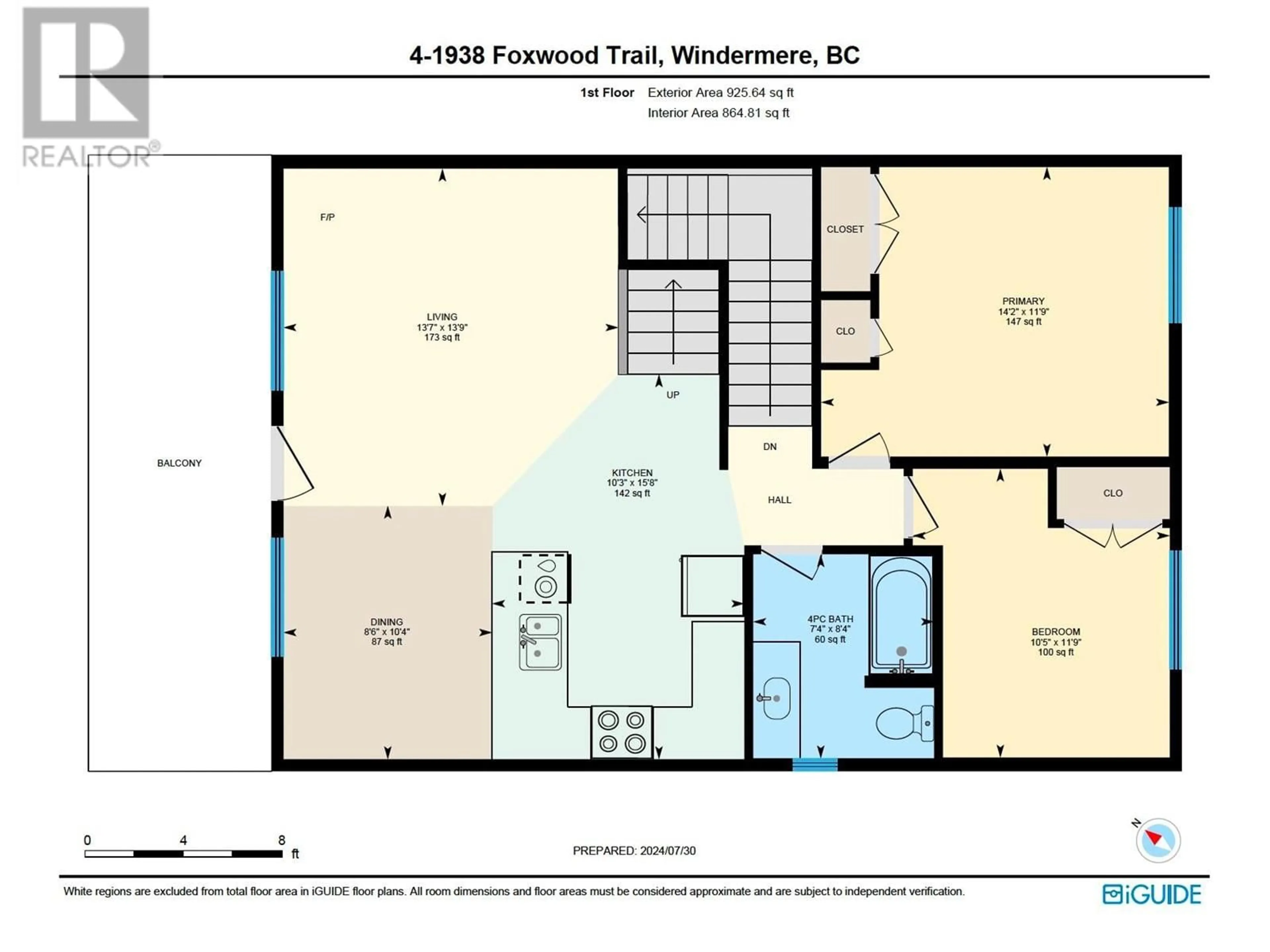 Floor plan for 1938 FOXWOOD Trail Unit# 4, Windermere British Columbia V0B2L2