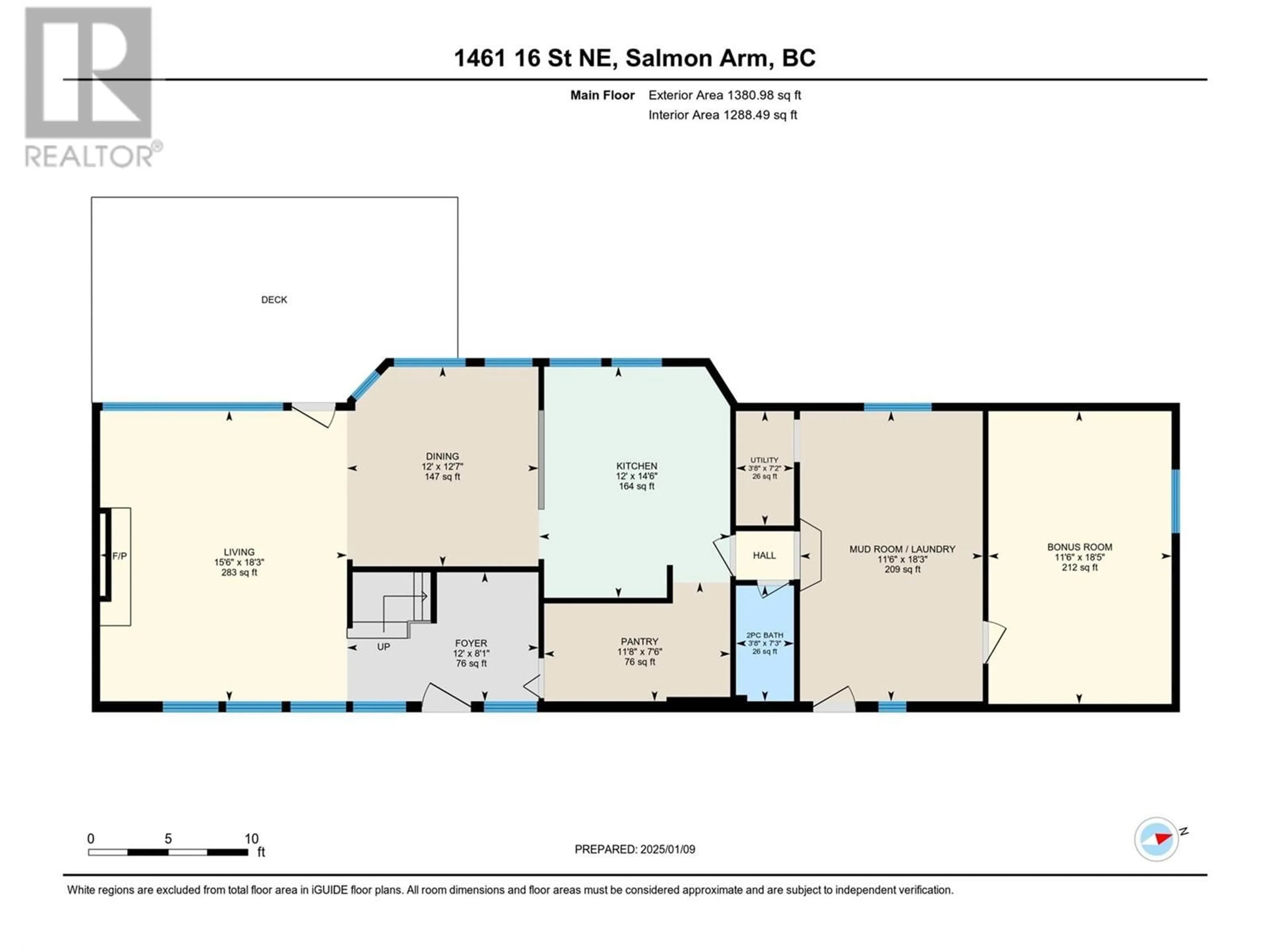 Floor plan for 1461 16 STREET NORTHEAST, Salmon Arm British Columbia V1E2T8
