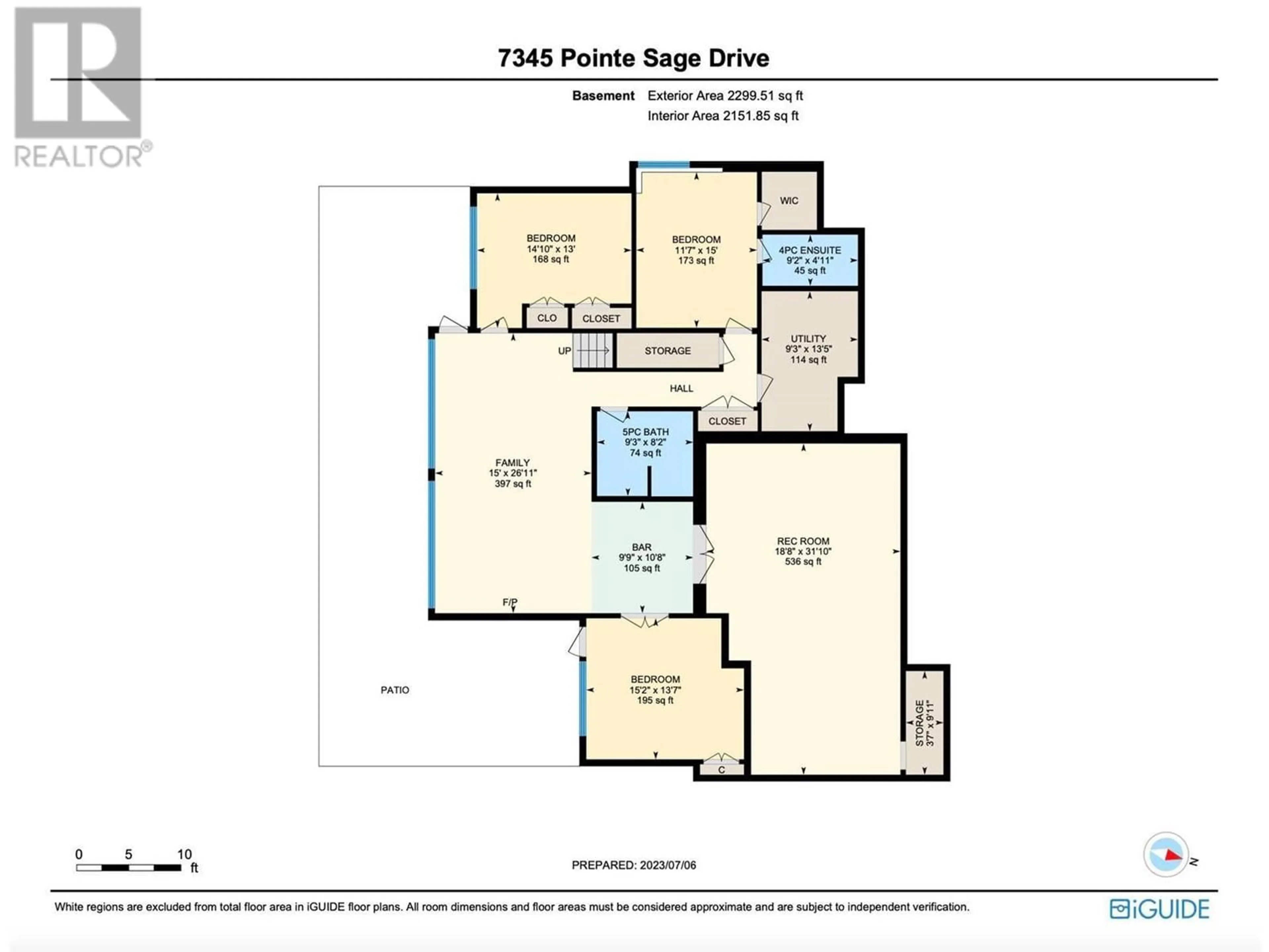 Floor plan for 7345 POINTE SAGE DRIVE, Coldstream British Columbia V1B4A5