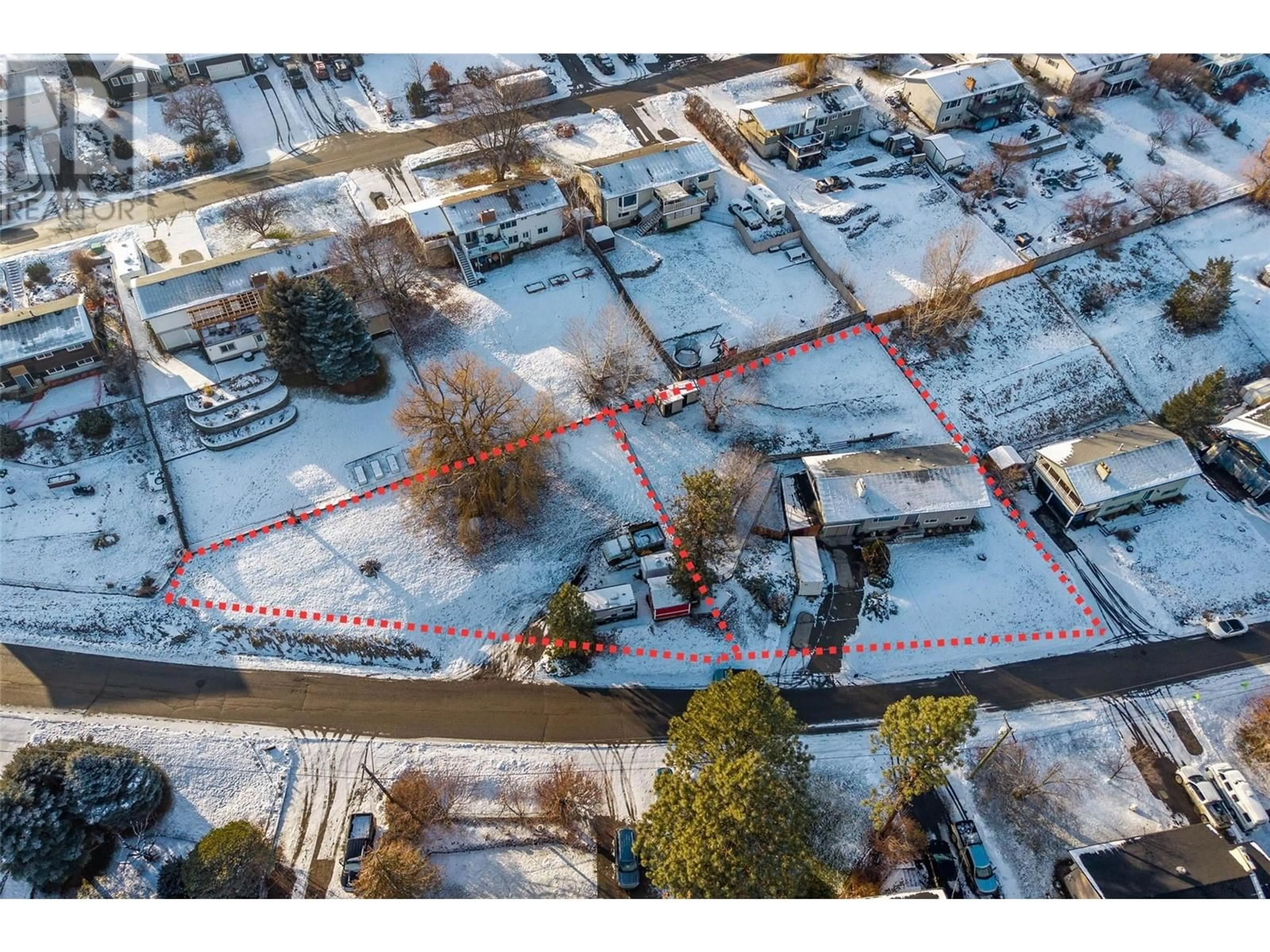 A pic from outside/outdoor area/front of a property/back of a property/a pic from drone, street for 1289 Foxwood Lane, Kamloops British Columbia V2C5E4