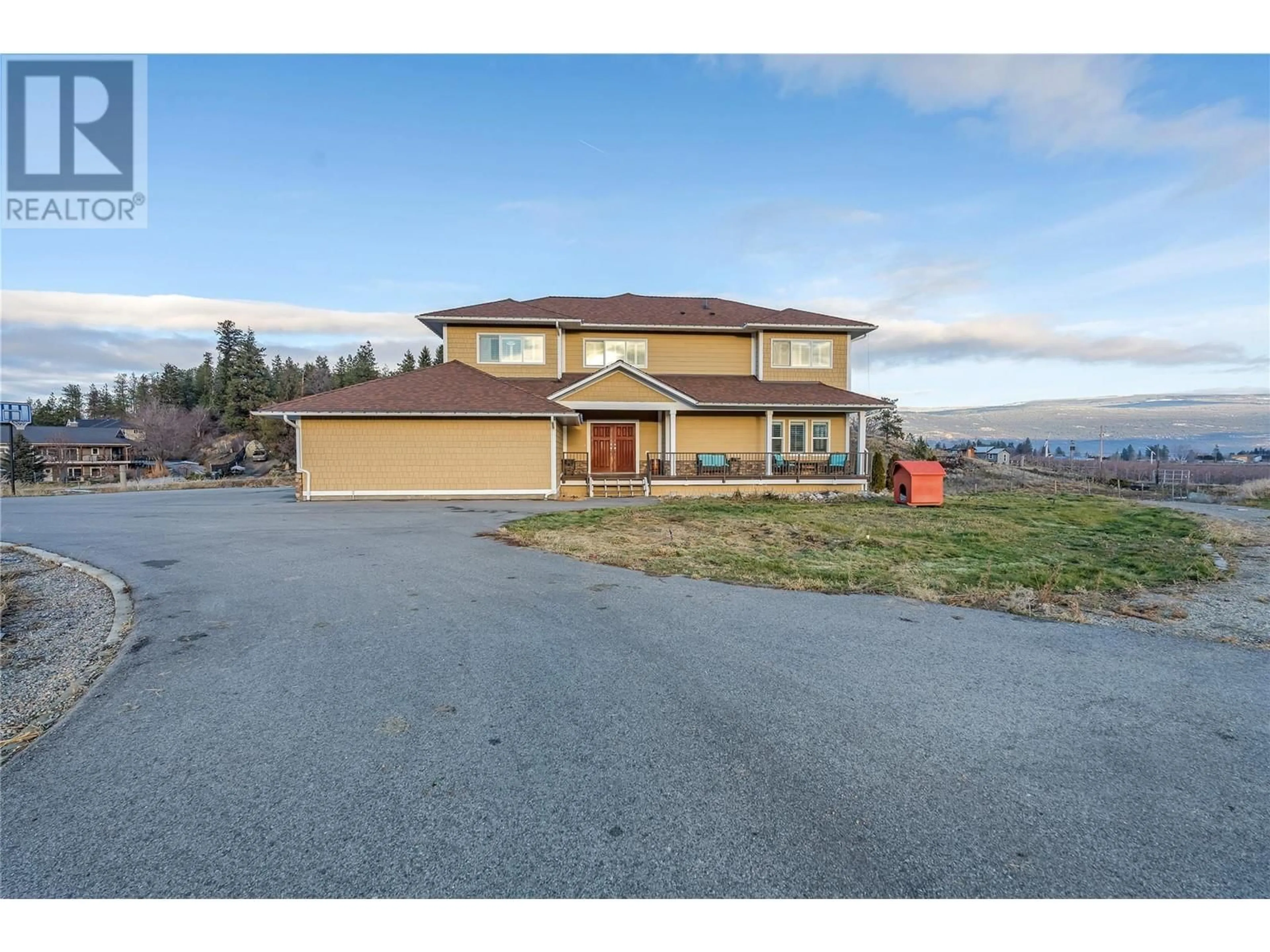 A pic from outside/outdoor area/front of a property/back of a property/a pic from drone, mountain view for 16600 Bentley Road, Summerland British Columbia V0H1Z3