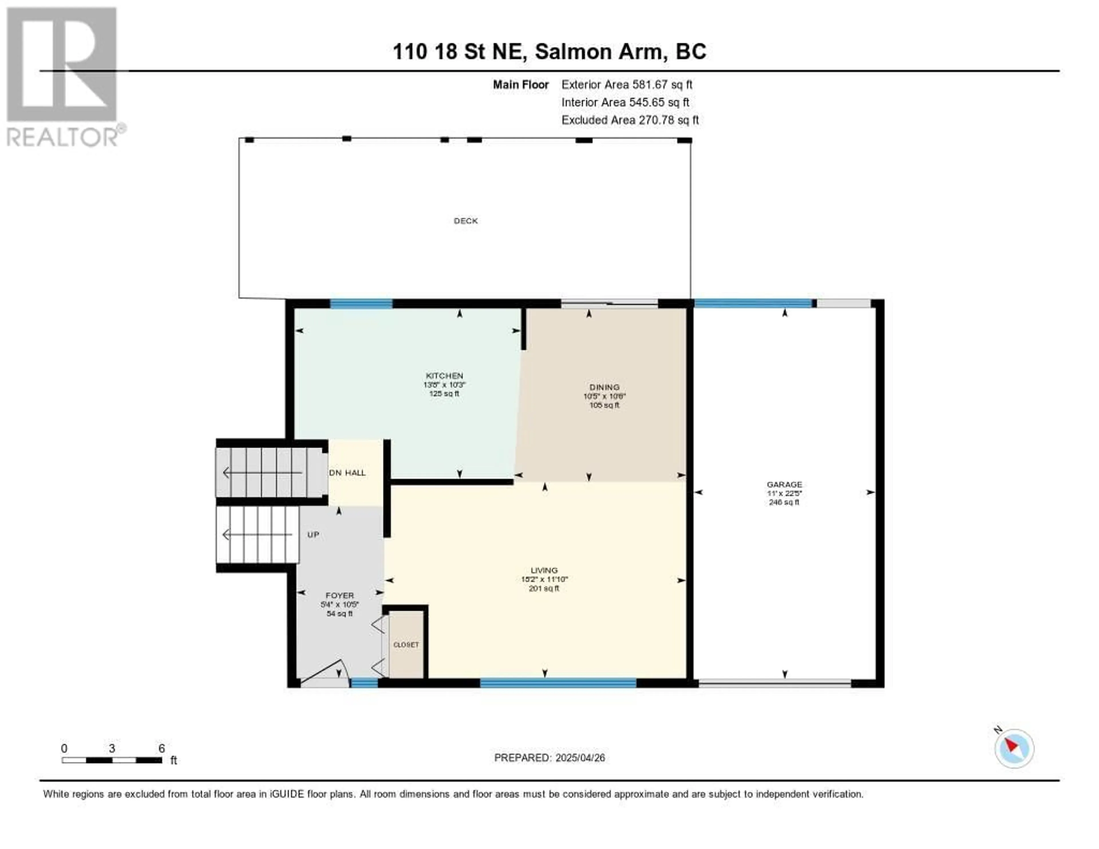Floor plan for 110 18 STREET NORTHEAST, Salmon Arm British Columbia V1E1P3