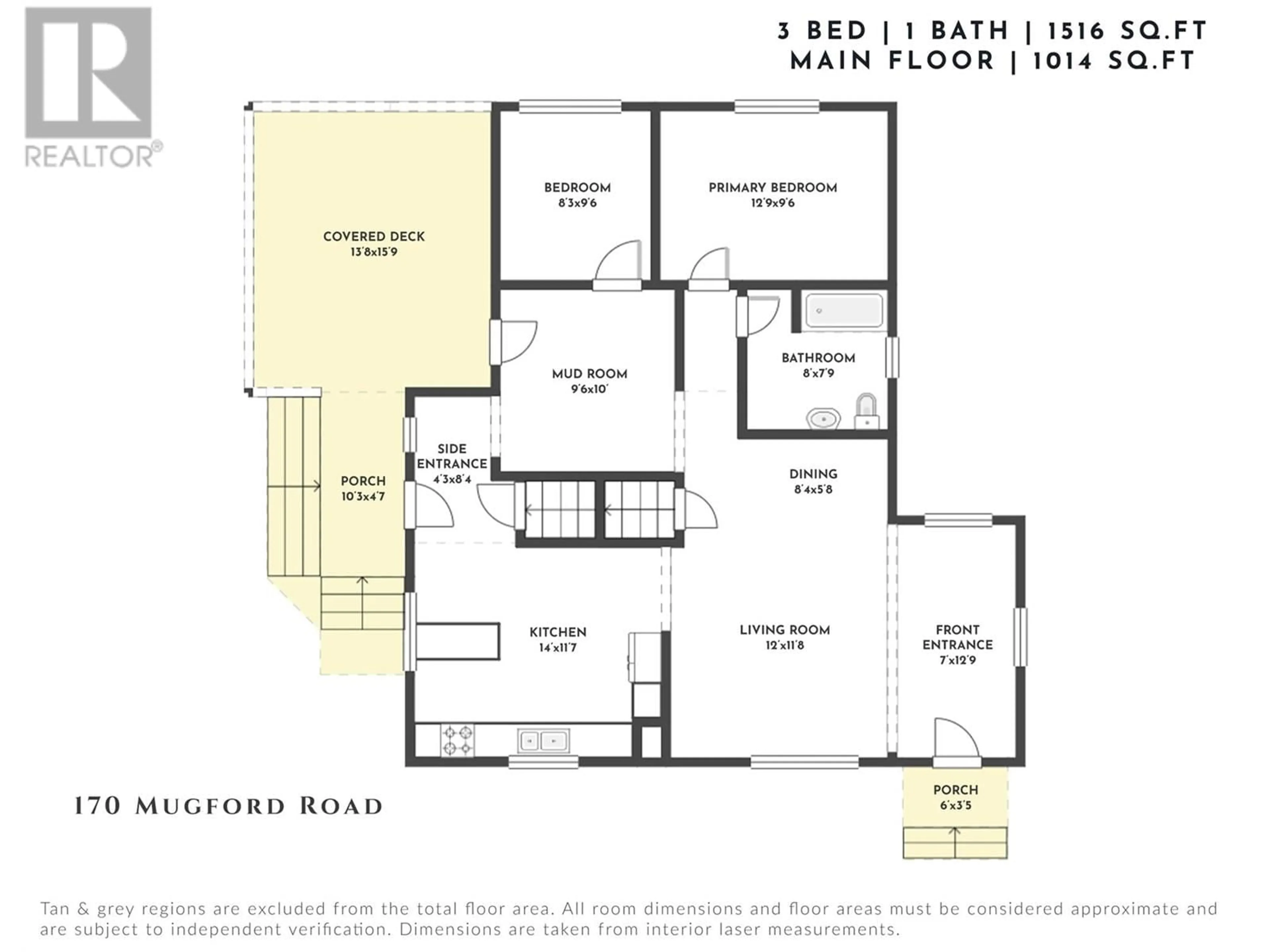 Floor plan for 170 Mugford Road, Kelowna British Columbia V1X2E2