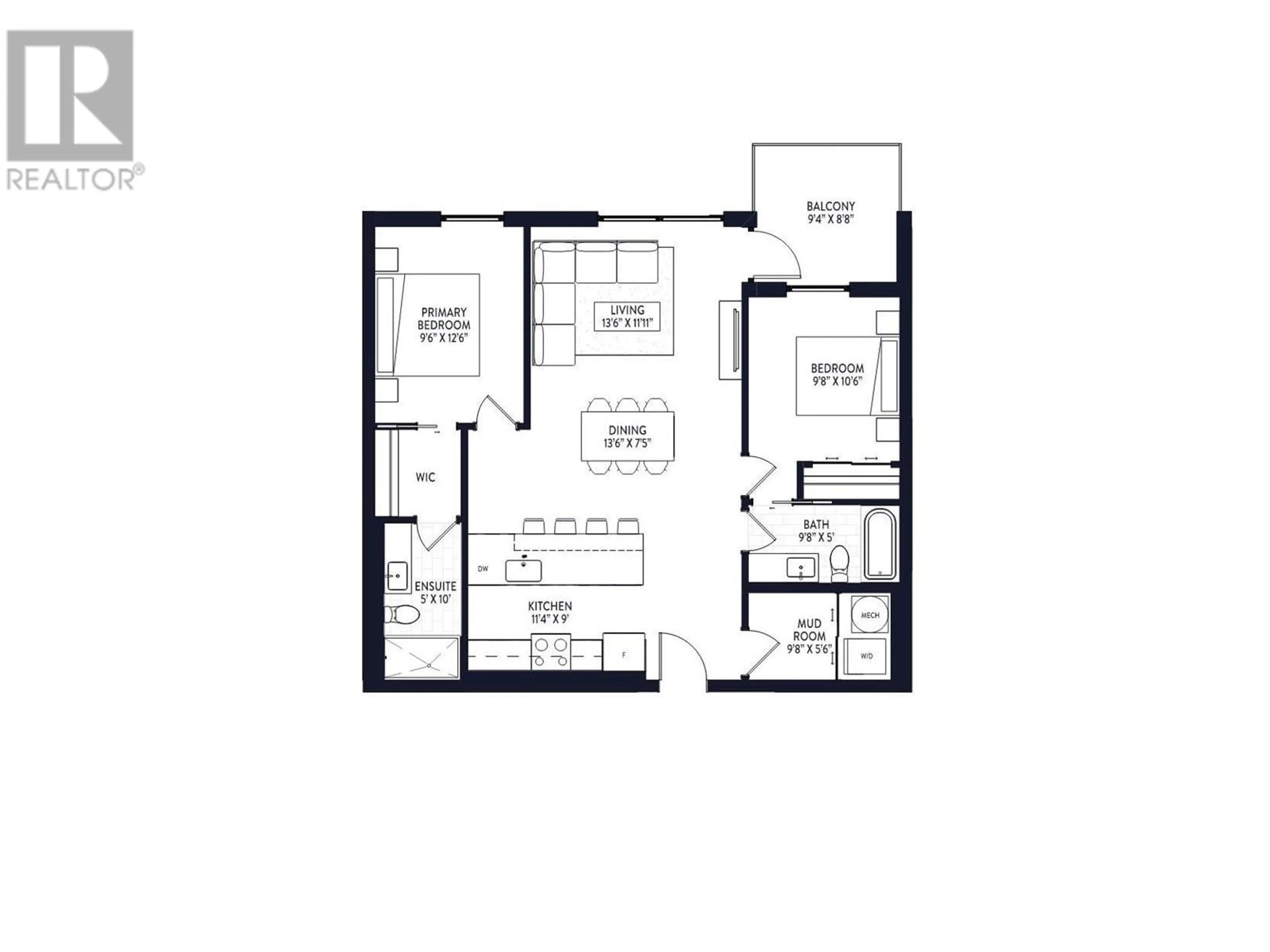 Floor plan for 1702 Coursier Avenue Unit# 2203, Revelstoke British Columbia V0E2S3