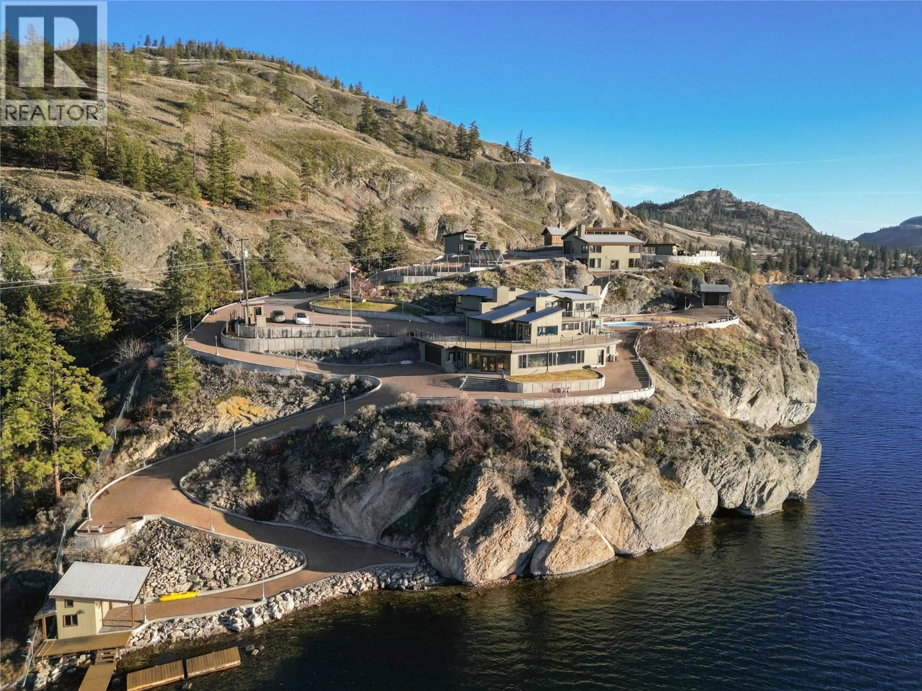 A pic from outside/outdoor area/front of a property/back of a property/a pic from drone, water/lake/river/ocean view for 264 EASTSIDE ROAD, Okanagan Falls British Columbia V0H1R0