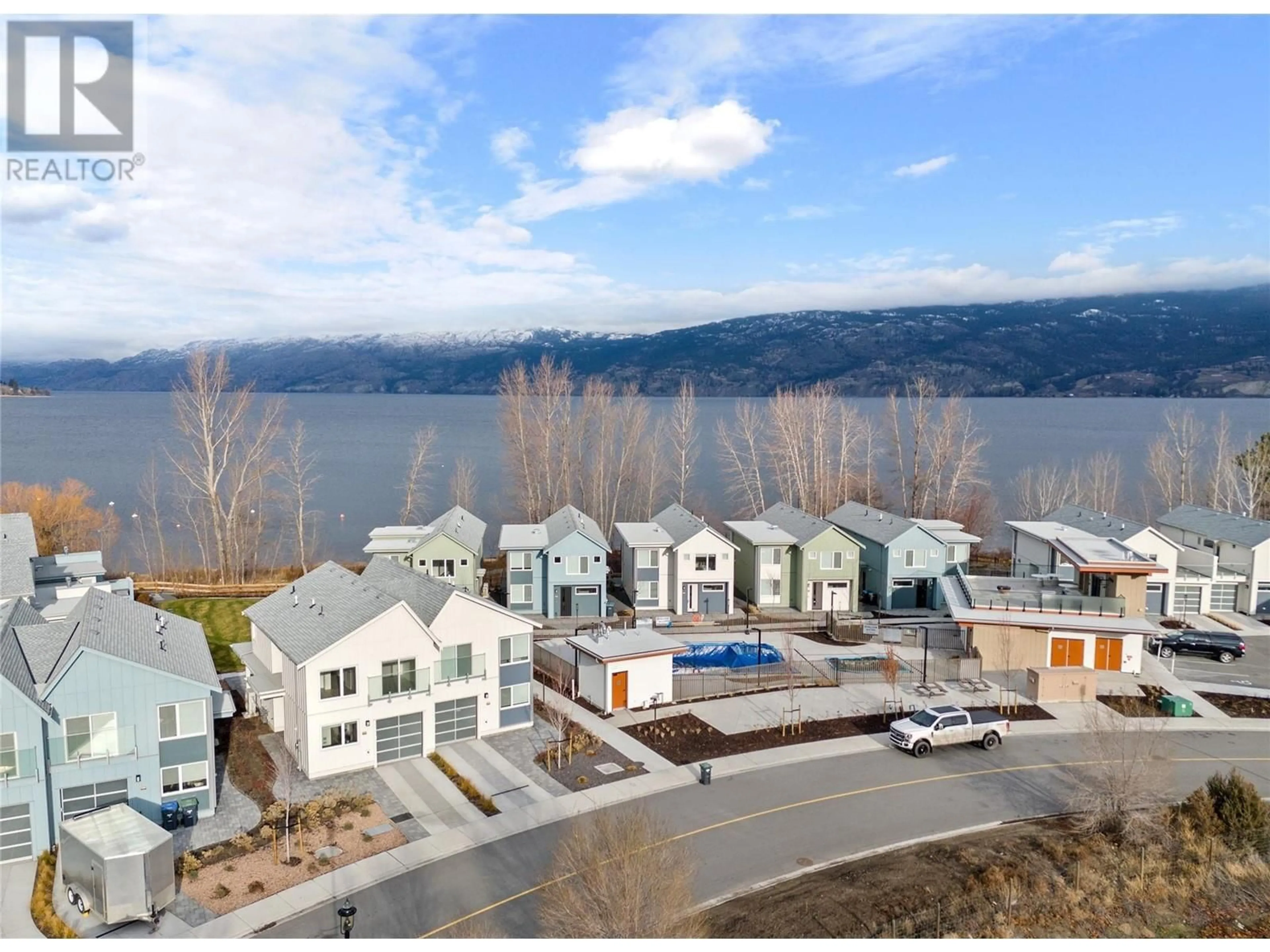 A pic from outside/outdoor area/front of a property/back of a property/a pic from drone, water/lake/river/ocean view for 3270 Landry Crescent, Summerland British Columbia V0H1Z9