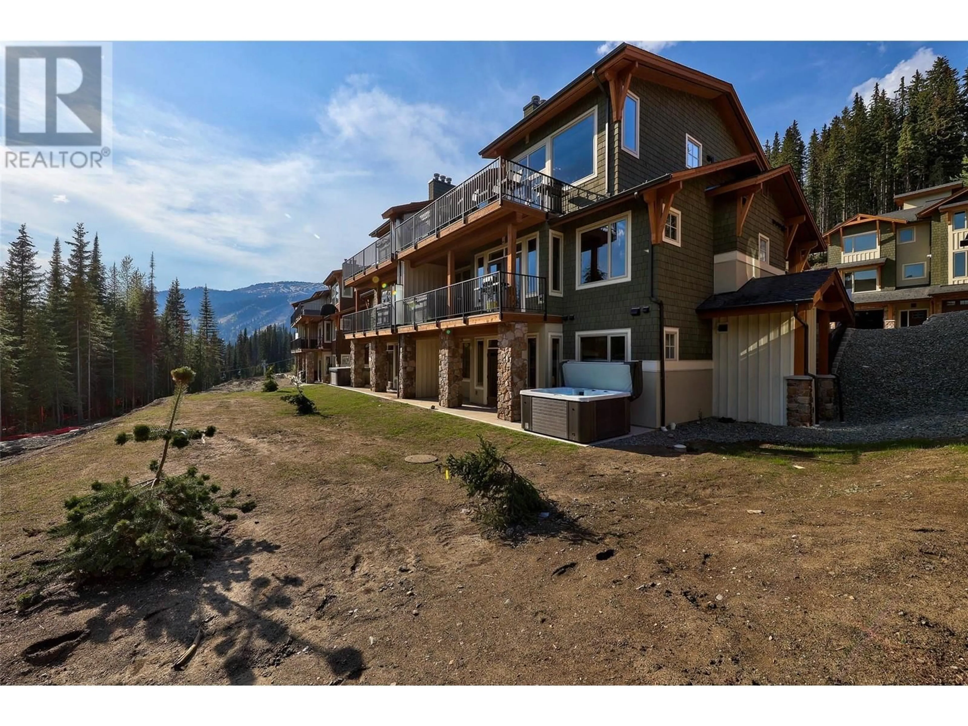 A pic from outside/outdoor area/front of a property/back of a property/a pic from drone, mountain view for 5050 Valley Drive Unit# 15, Sun Peaks British Columbia V0E5N0