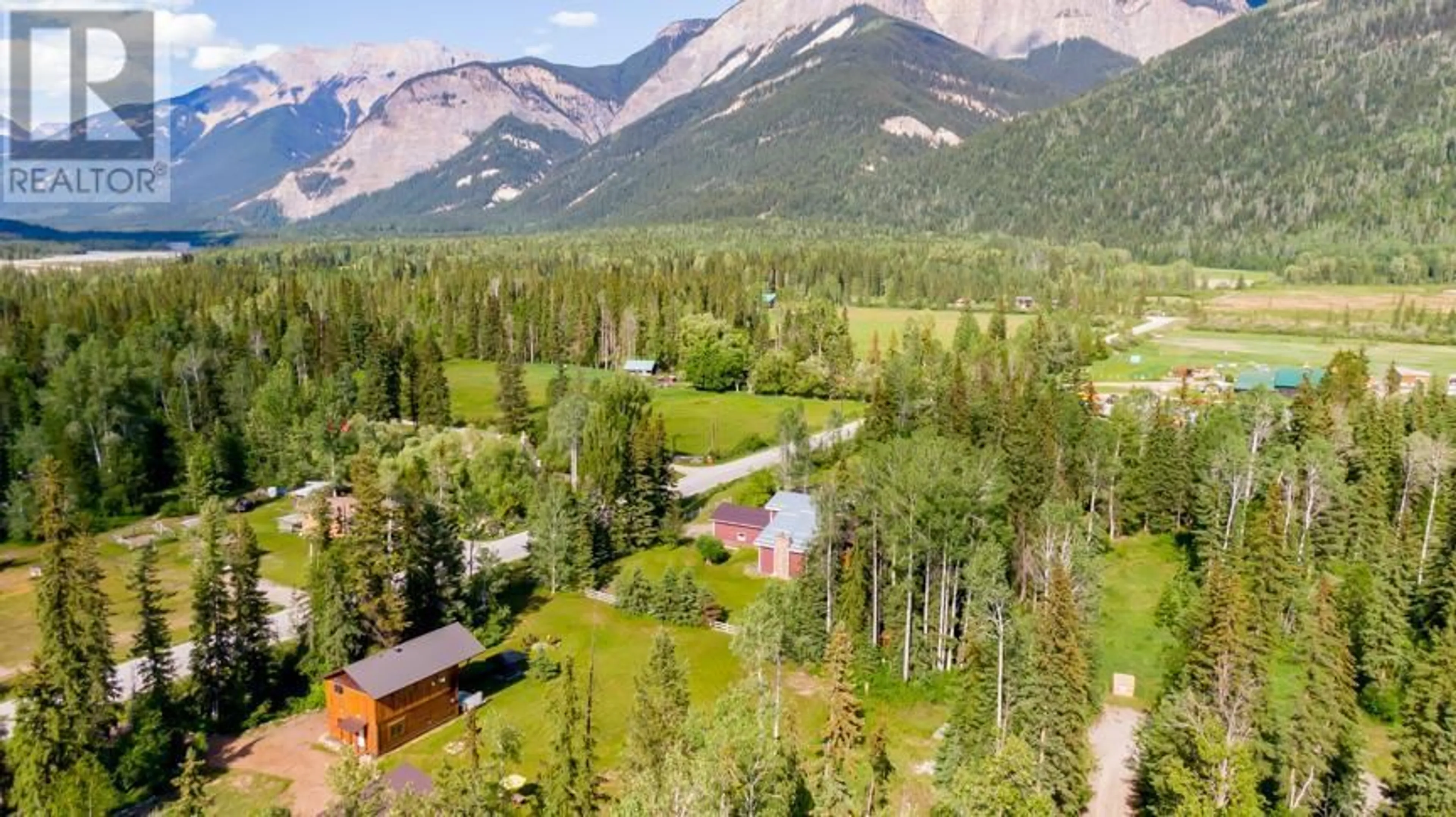 A pic from outside/outdoor area/front of a property/back of a property/a pic from drone, mountain view for 1732 OBERG JOHNSON ROAD, Golden British Columbia V0A1H1
