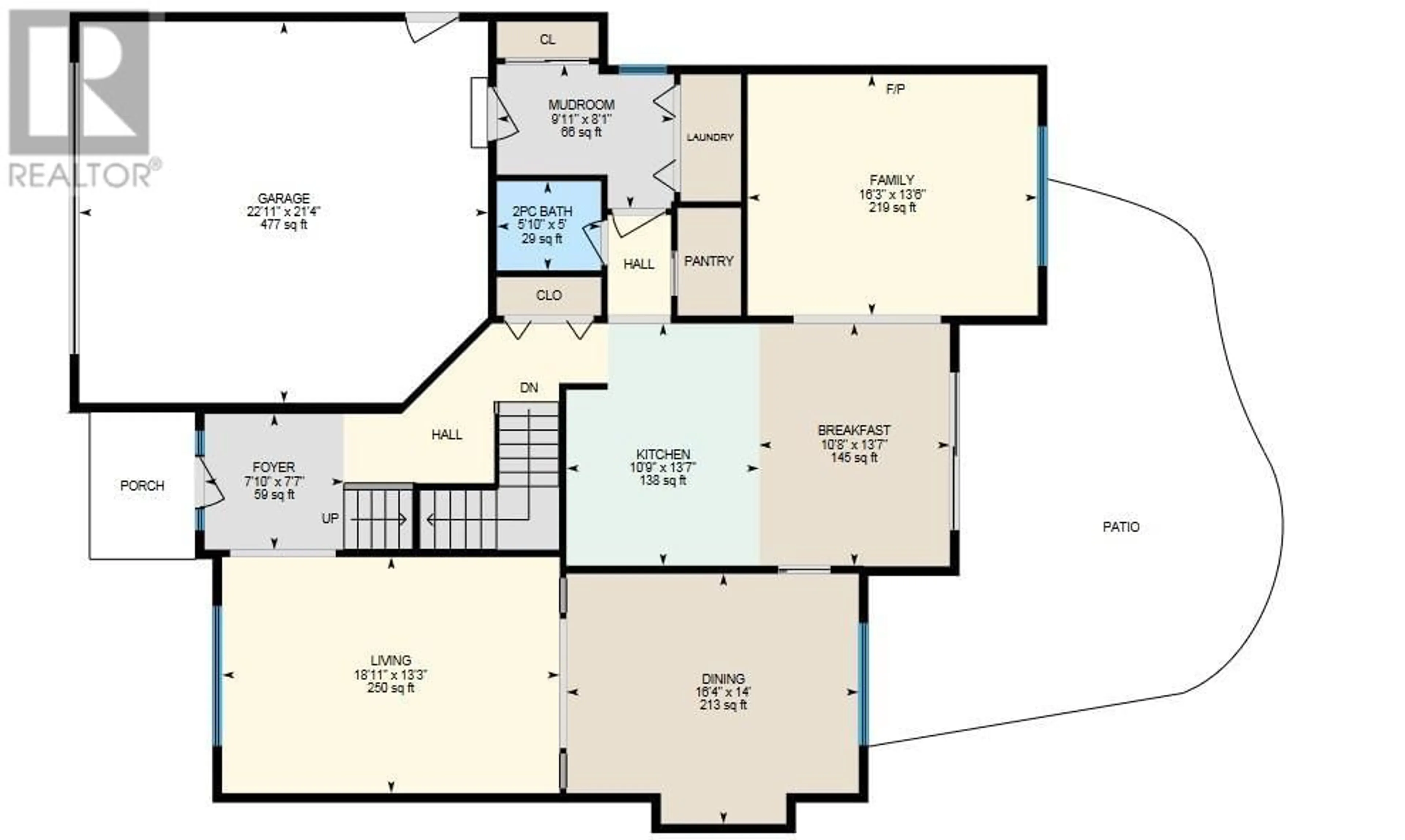 Floor plan for 578 Arbor View Drive, Kelowna British Columbia V1W4Z8