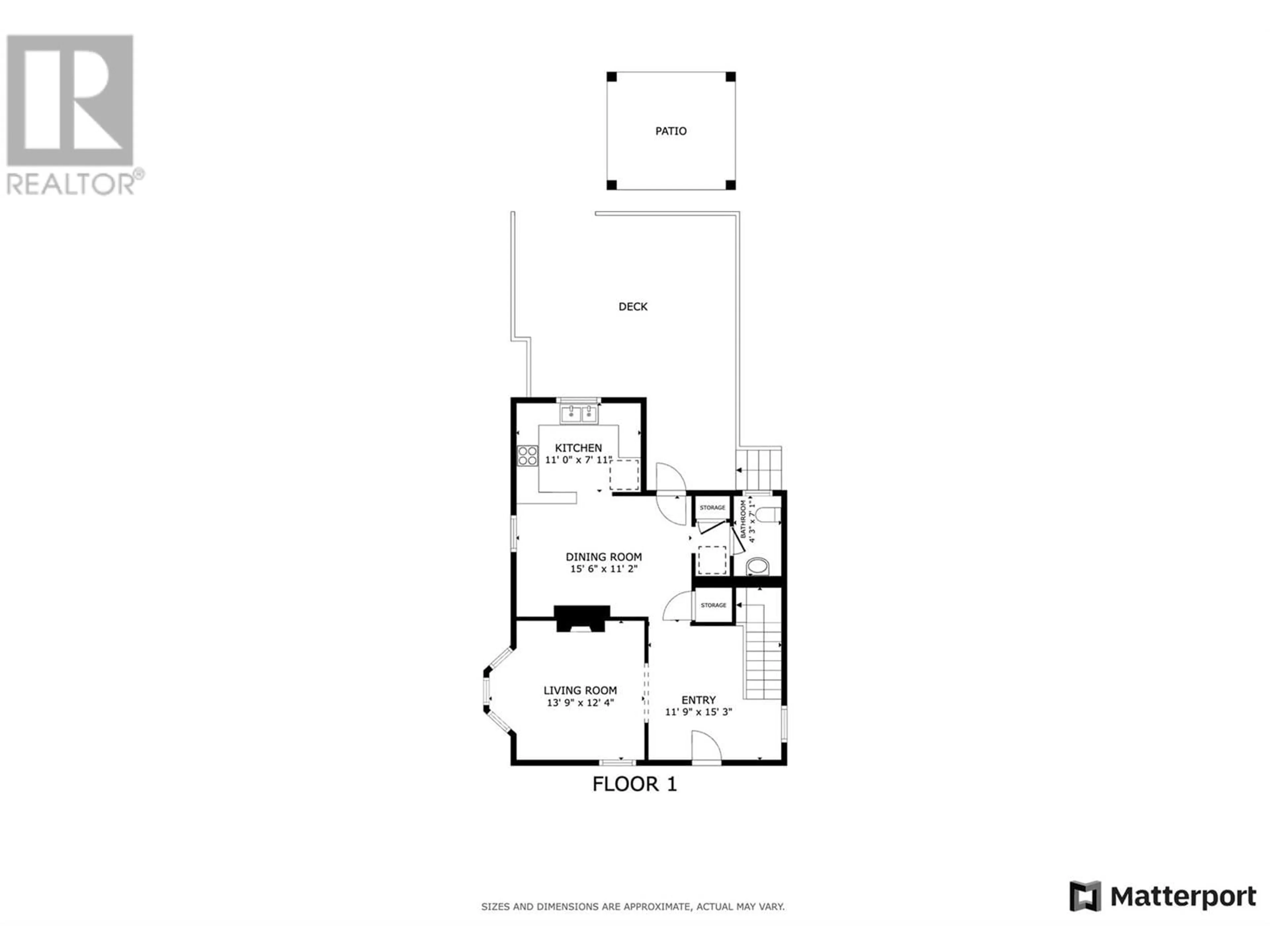 Floor plan for 732 DeHart Avenue, Kelowna British Columbia V1Y6A1