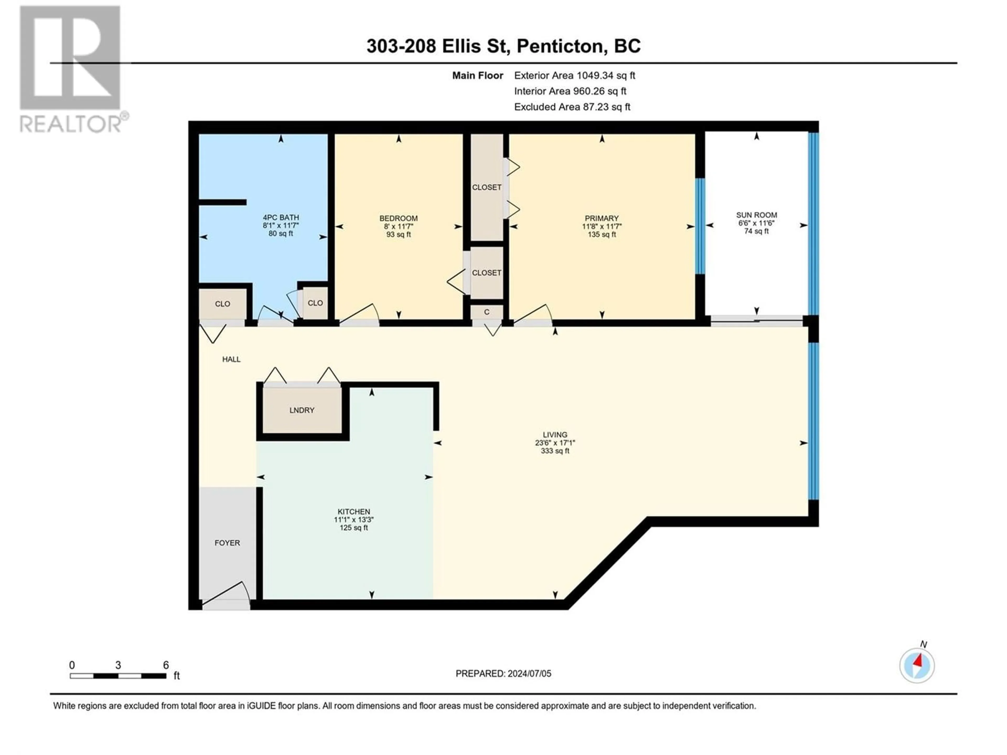 Floor plan for 303 - 208 ELLIS STREET, Penticton British Columbia V2A4L6