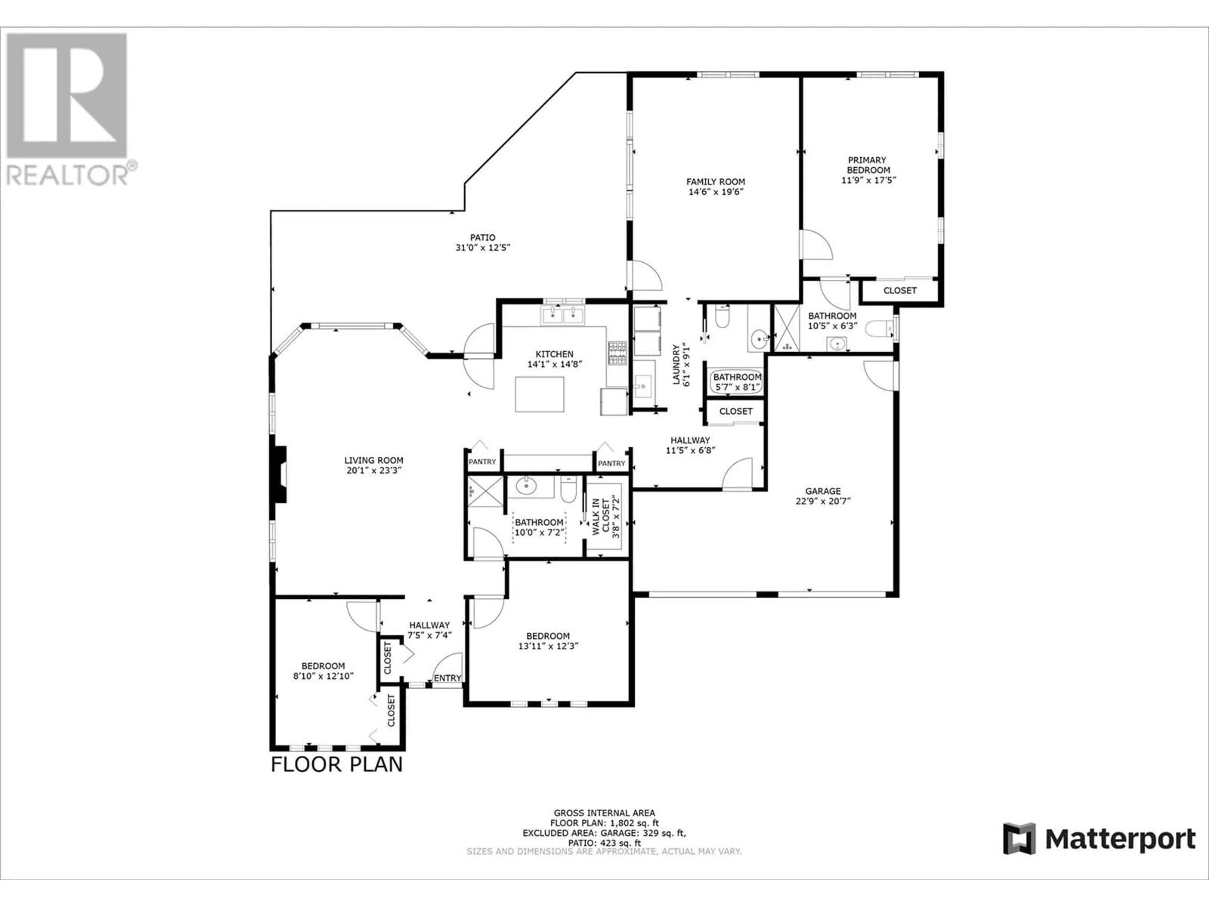 Floor plan for 4861 11 Street NE, Salmon Arm British Columbia V1E3N9