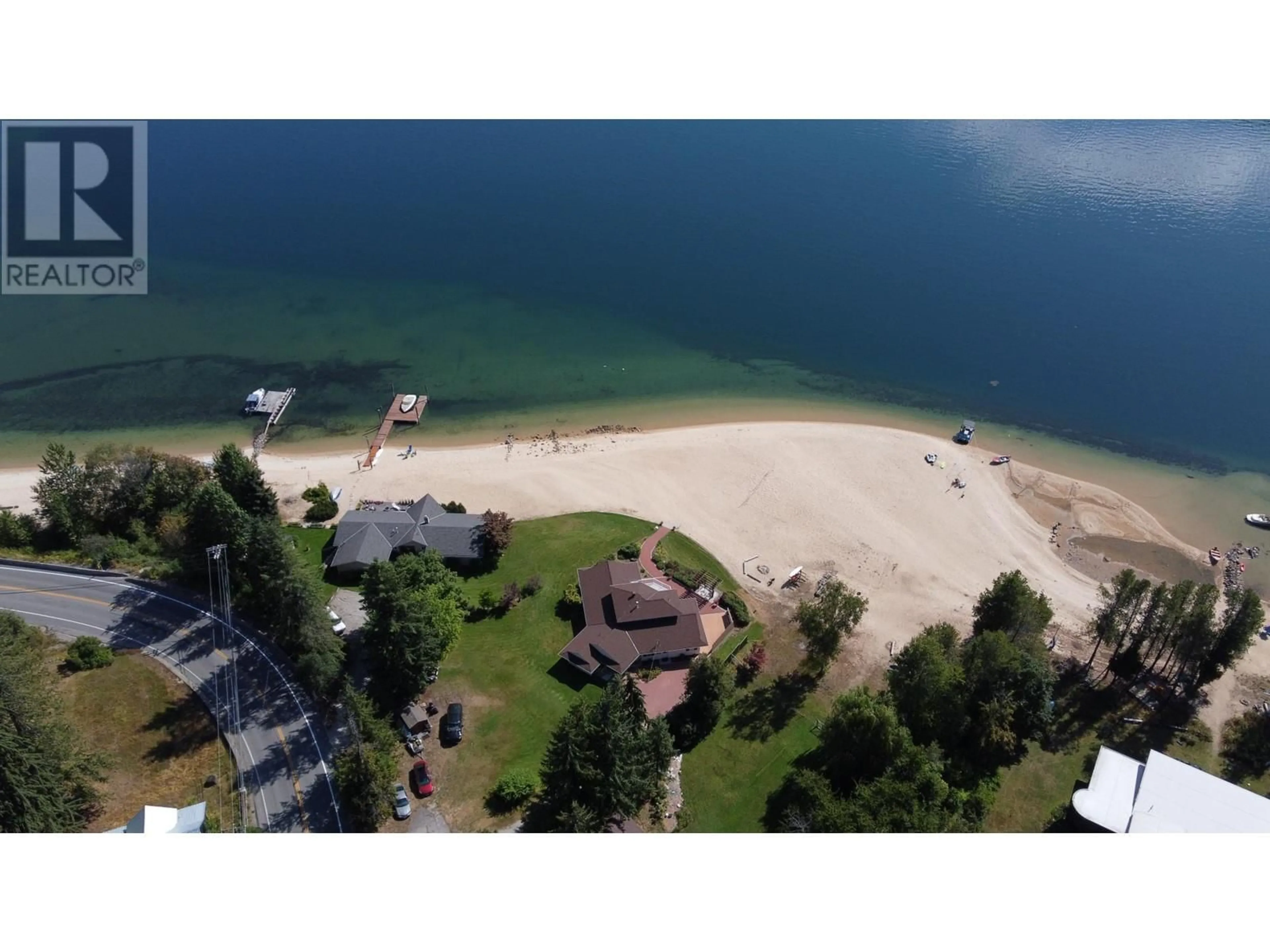 A pic from outside/outdoor area/front of a property/back of a property/a pic from drone, water/lake/river/ocean view for 2194 3A Highway, Nelson British Columbia V1L6K5